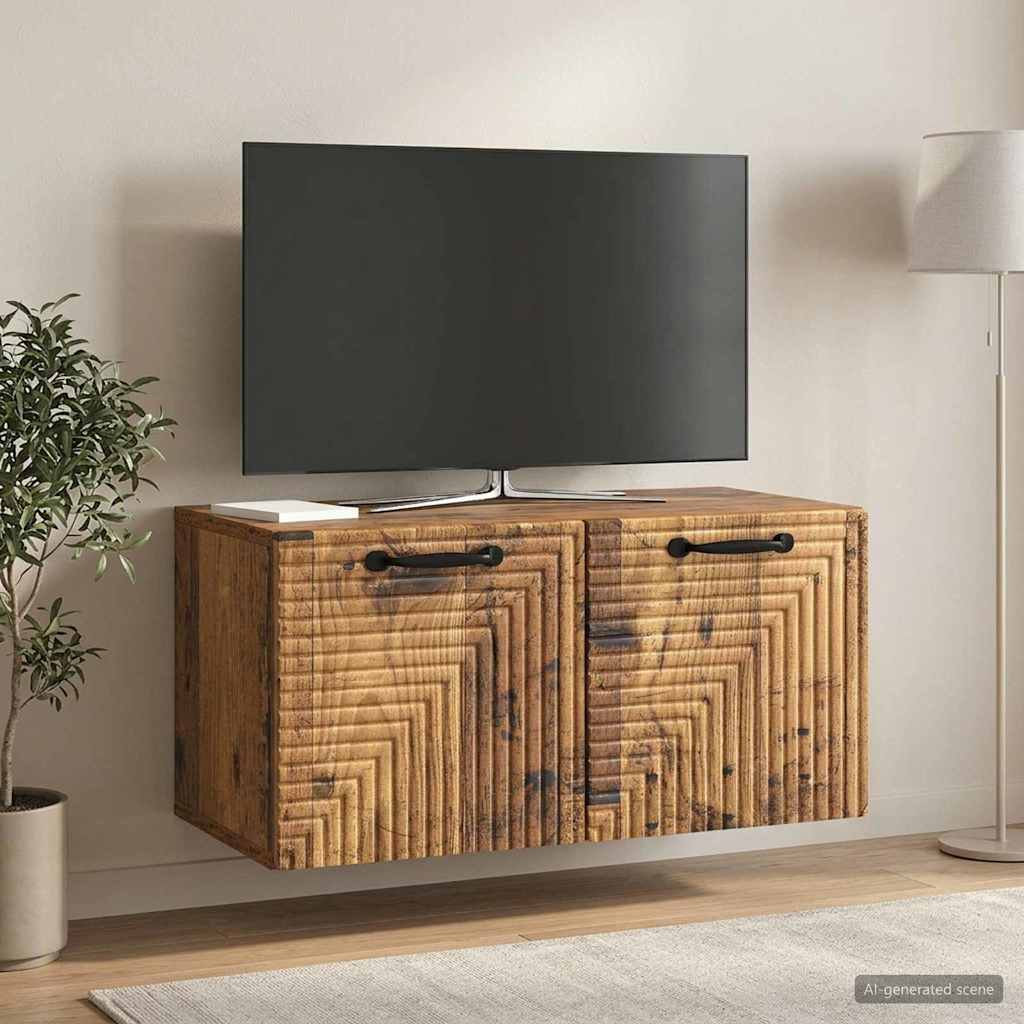Wandmontierter TV-Schrank Altholz 59,5 x 31 x 30 cm