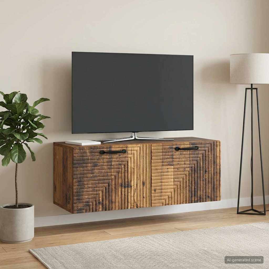 Wandmontierter TV-Schrank Altholz 78,5 x 31 x 30 cm