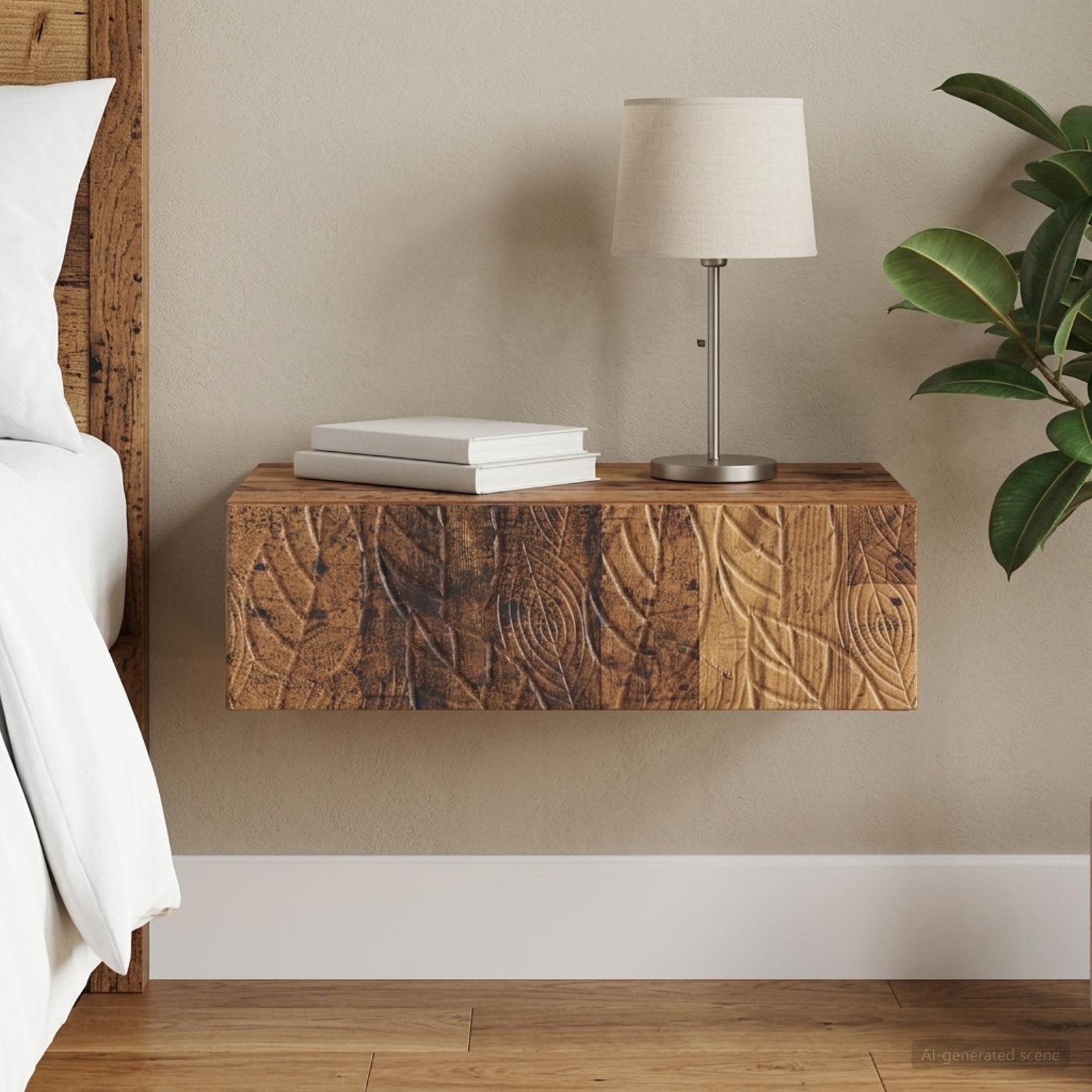 Wandmontierter Beistelltisch 59 x 34,5 x 17 cm Holzwerkstoff