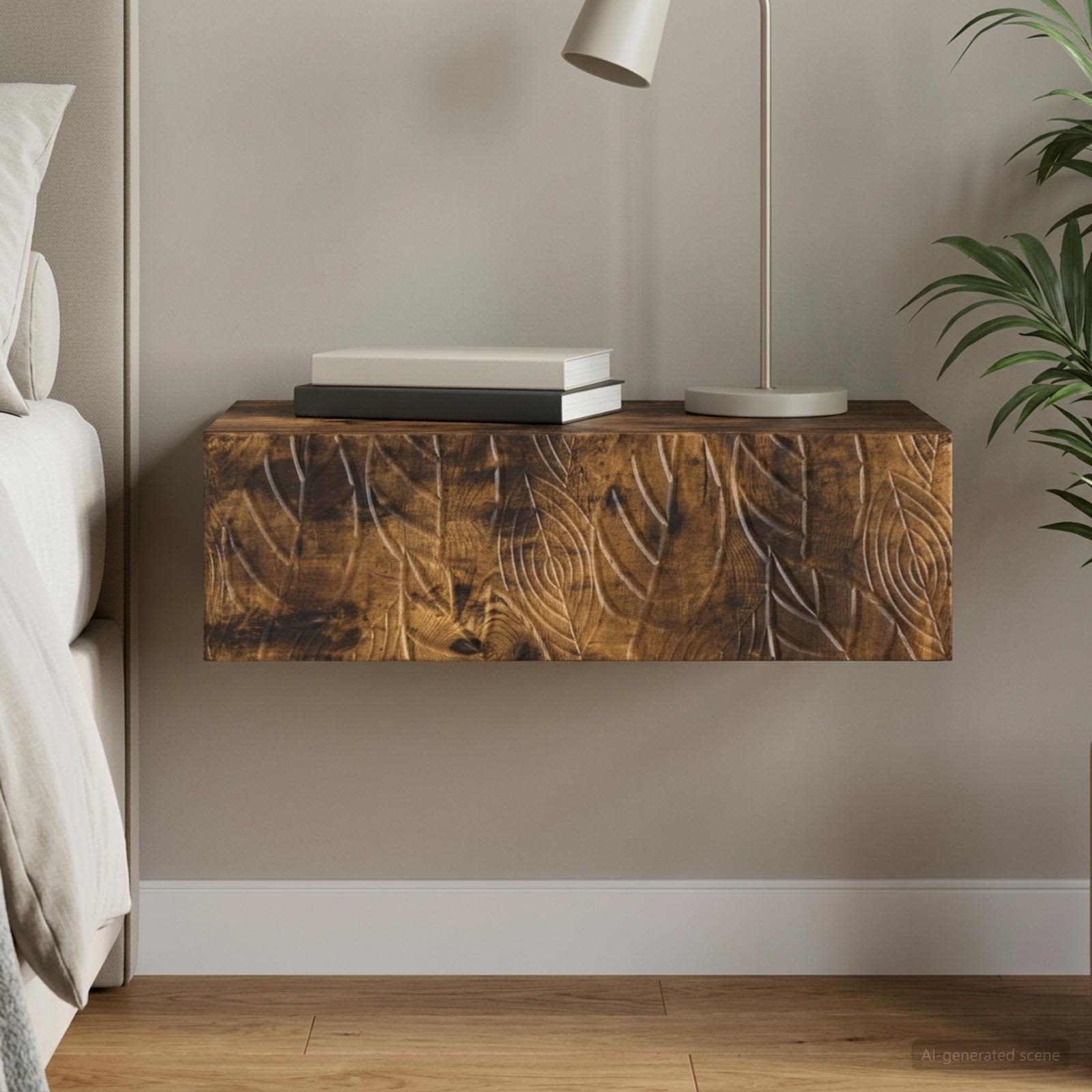 Wandmontierter Beistelltisch 87,5 x 34,5 x 17 cm Holzwerkstoff