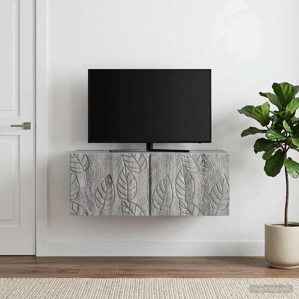 Wandmontierter TV-Schrank 59,5 x 41 x 30 cm Grau Sonoma