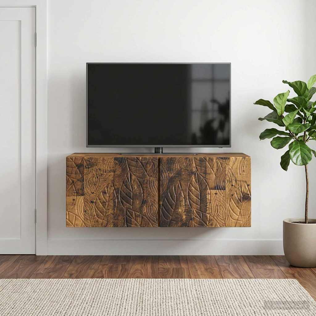Wandmontierter TV-Schrank 59,5 x 41 x 30 cm Altholz