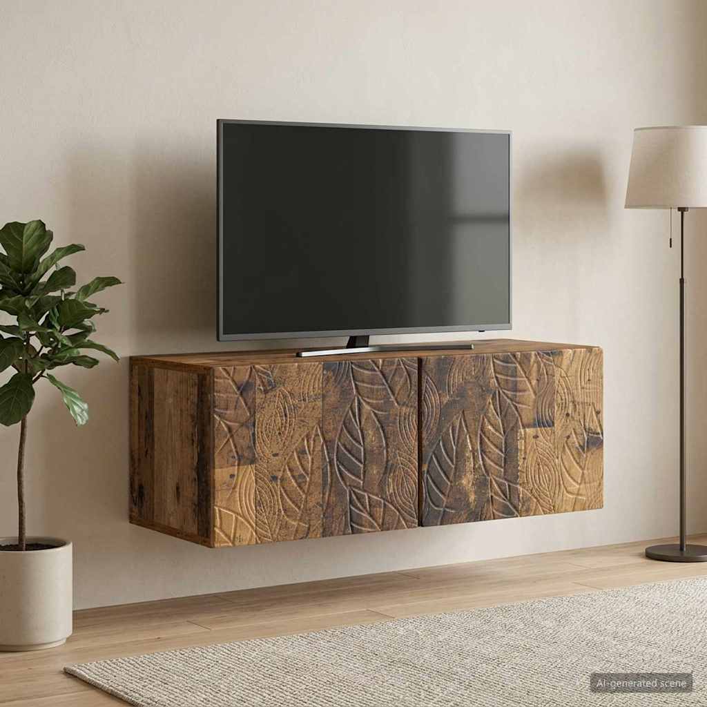 Wandmontierter TV-Schrank 78,5 x 41 x 30 cm Altholz