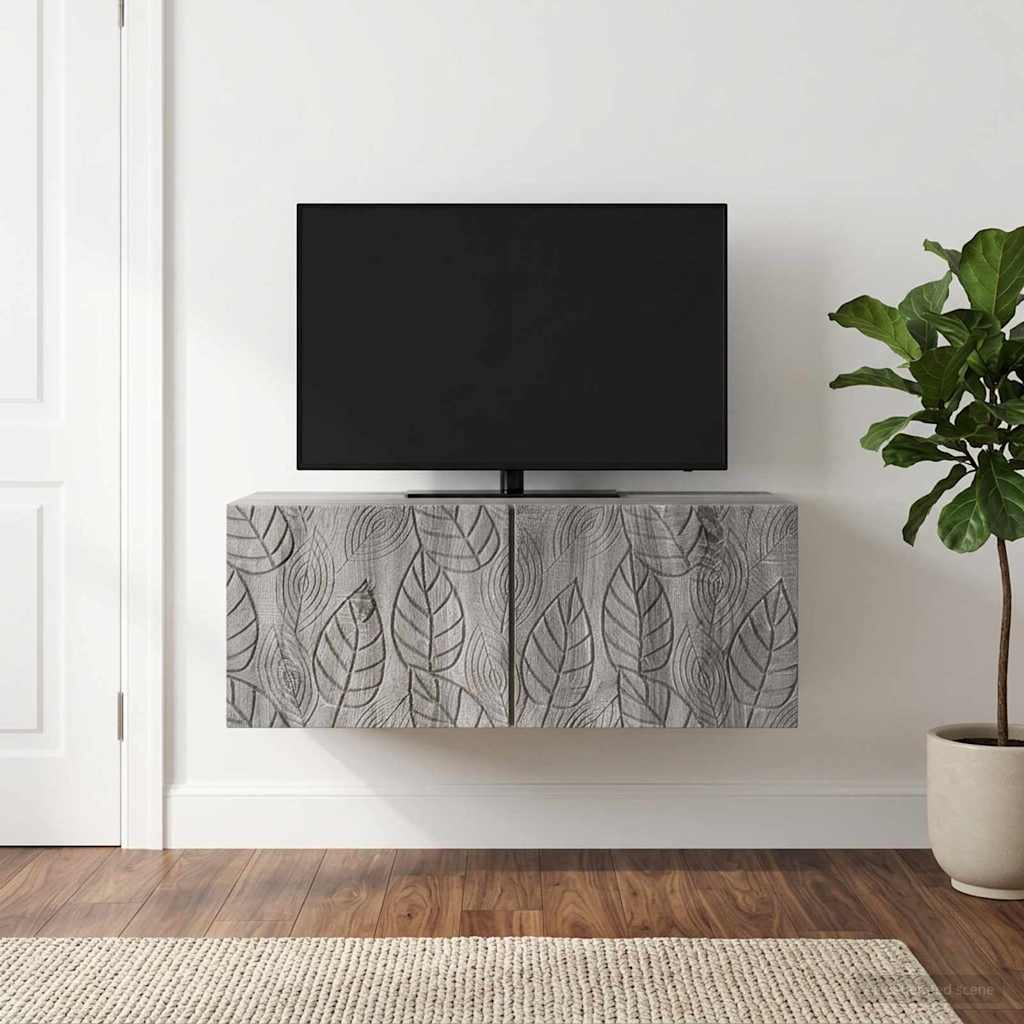 Wandmontierter TV-Schrank 98 x 41 x 30 cm Grau Sonoma