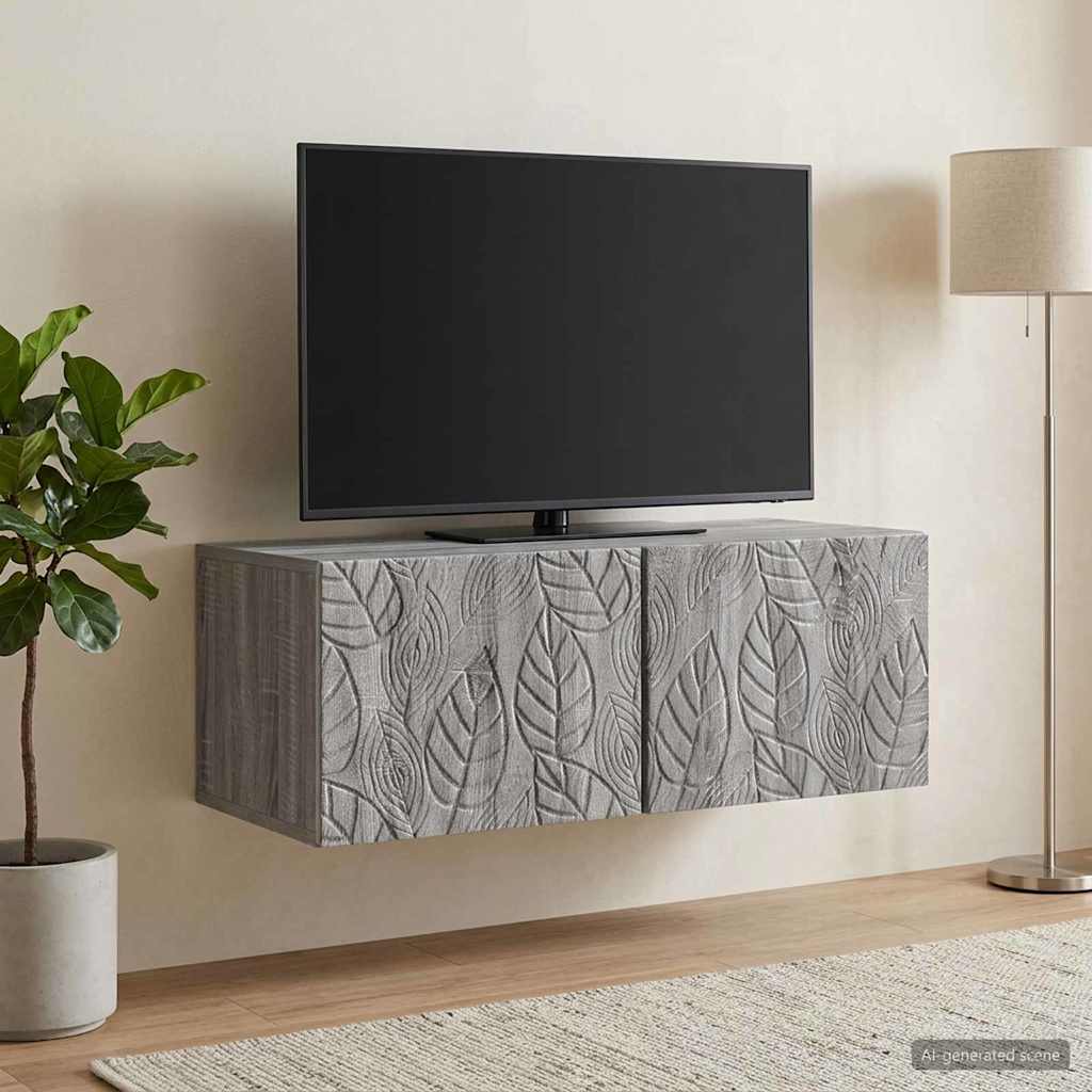 Wandmontierter TV-Schrank 59,5 x 31 cm Grau Sonoma