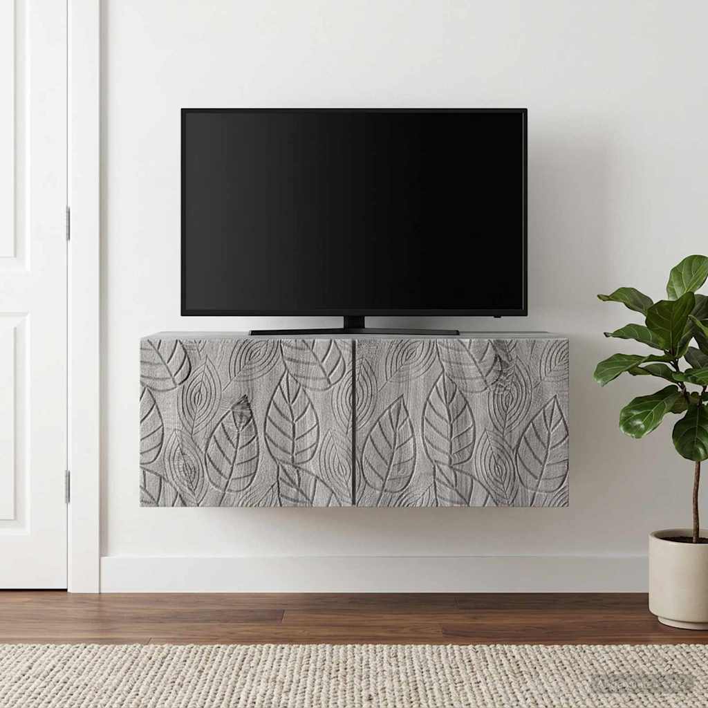 Wandmontierter TV-Schrank 98 x 31 cm Grau Sonoma Holzwerkstoff