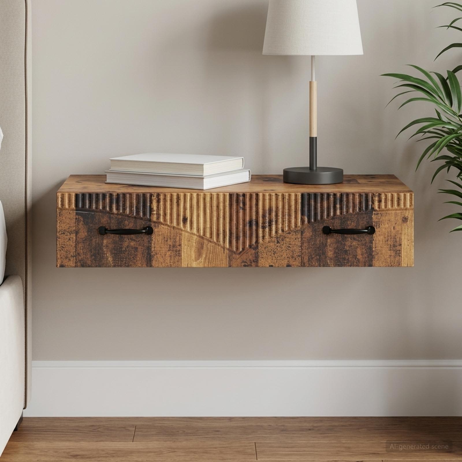 Wandmontierter Beistelltisch 87,5 x 34,5 x 17 cm Holzwerkstoff