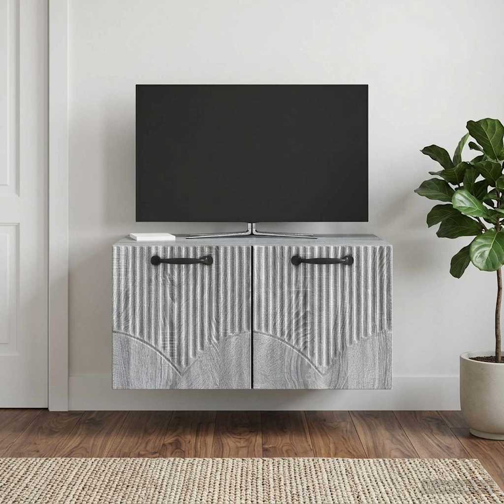 Wandmontierter TV-Schrank Graues Sonoma 59,5 x 41 x 30 cm