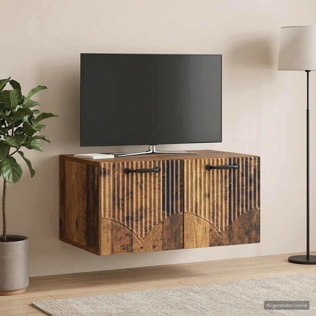 Wandmontierter TV-Schrank Altholz 59,5 x 41 x 30 cm