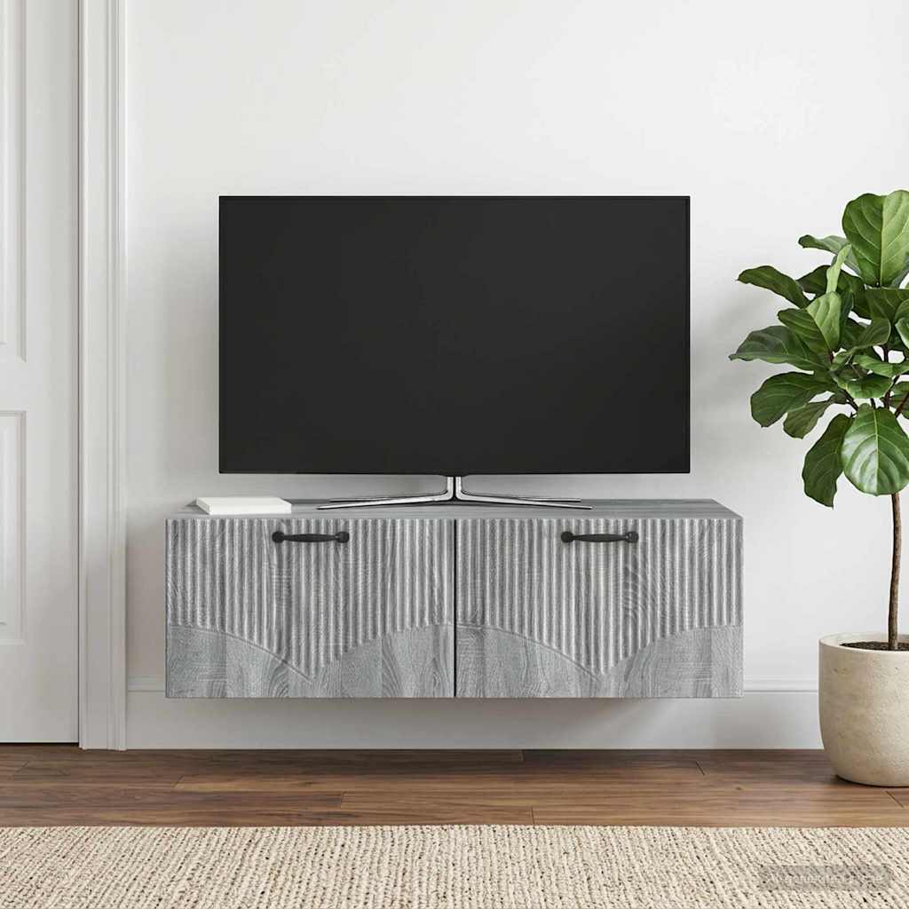 Wandmontierter TV-Schrank Graues Sonoma 98 x 41 x 30 cm
