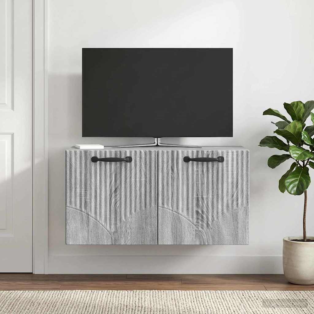 Wandmontierter TV-Schrank Graues Sonoma 59,5 x 31 x 30 cm