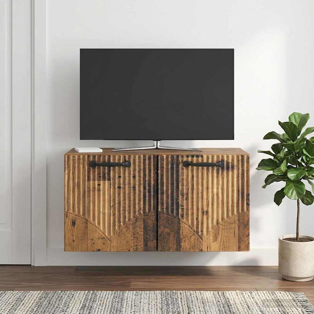 Wandmontierter TV-Schrank Altholz 59,5 x 31 x 30 cm