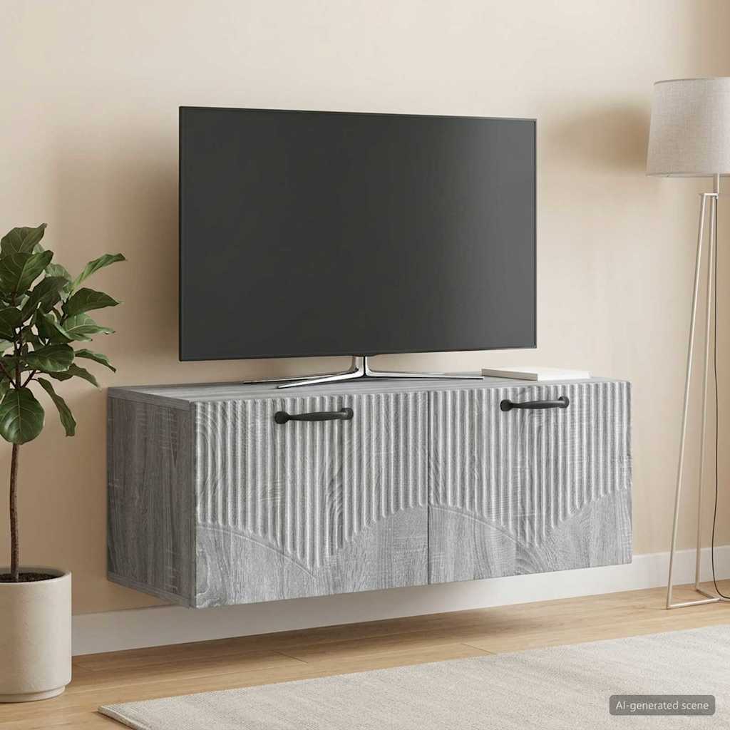 Wandmontierter TV-Schrank Graues Sonoma 78,5 x 31 x 30 cm