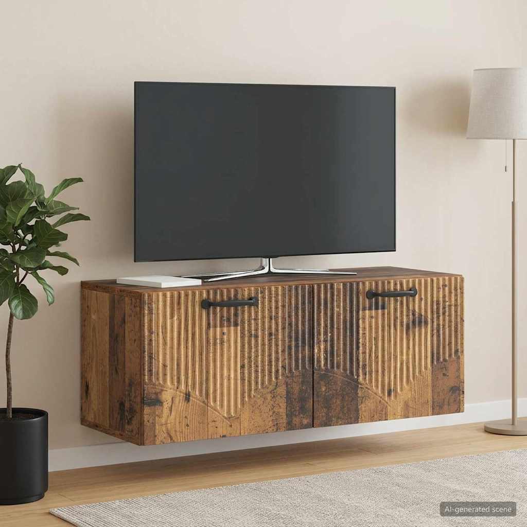 Wandmontierter TV-Schrank Altholz 78,5 x 31 x 30 cm