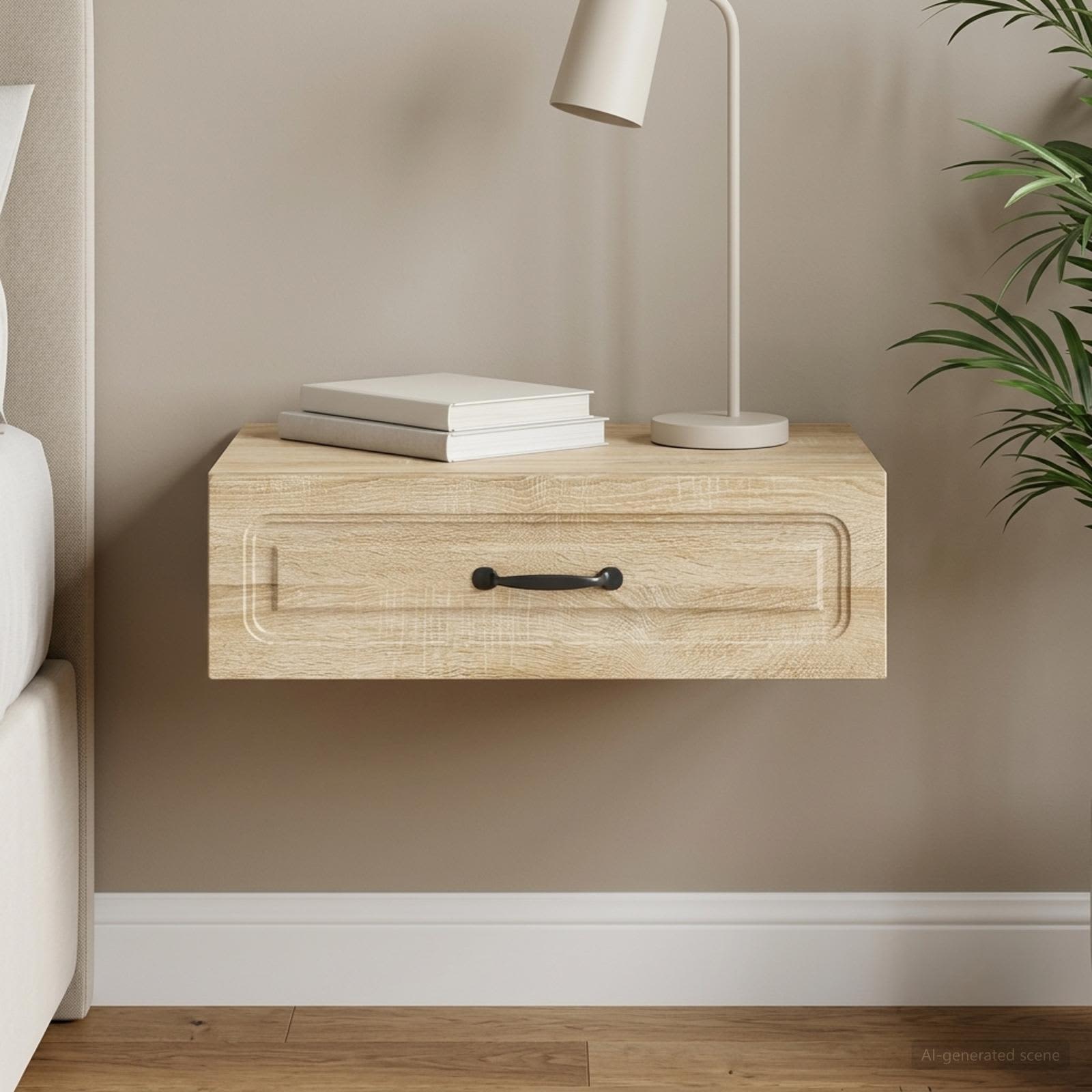 Wandmontierter Beistelltisch Sonoma-Eiche 59 x 34,5 x 17 cm