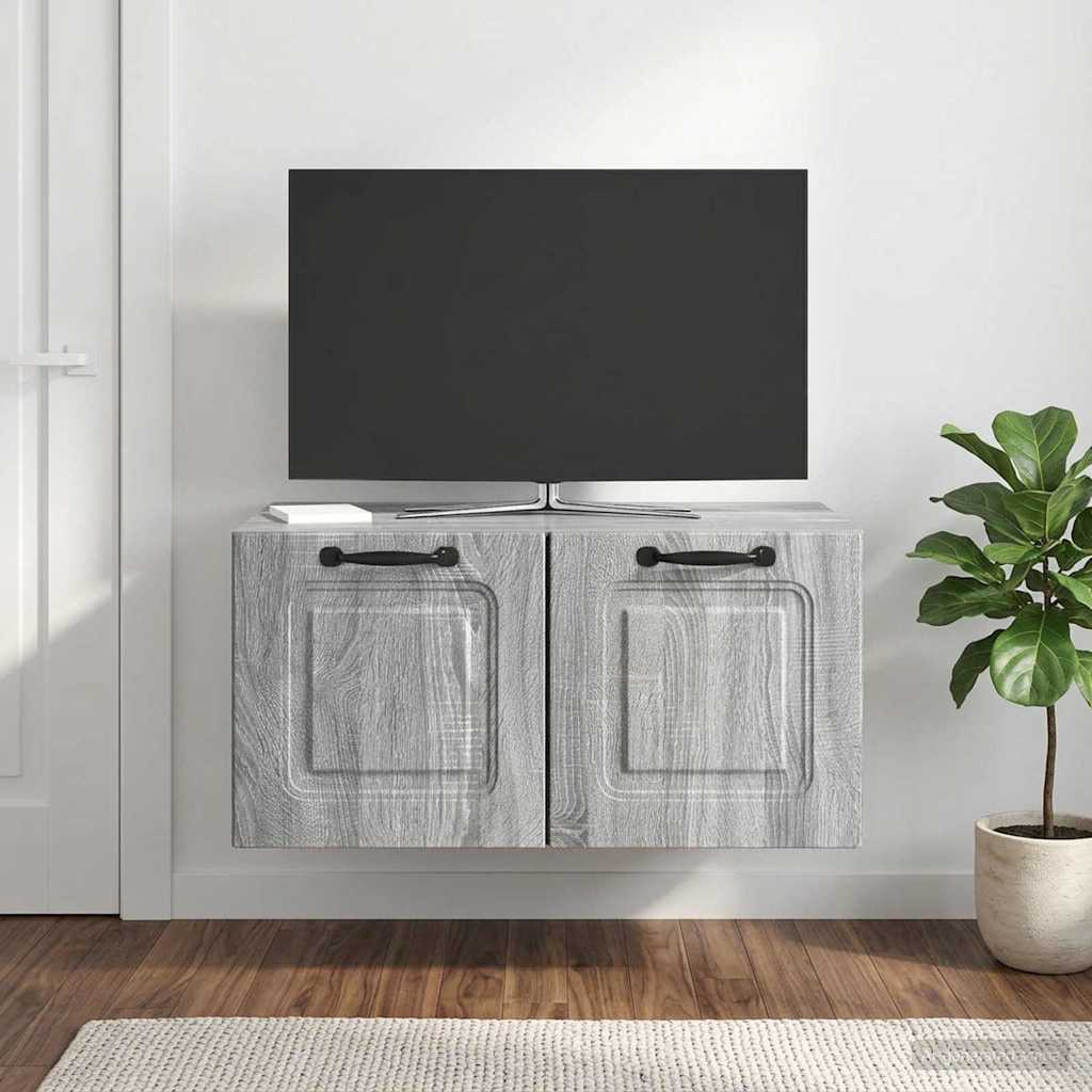 Wandmontierter TV-Schrank Graues Sonoma 59,5 x 41 x 30 cm