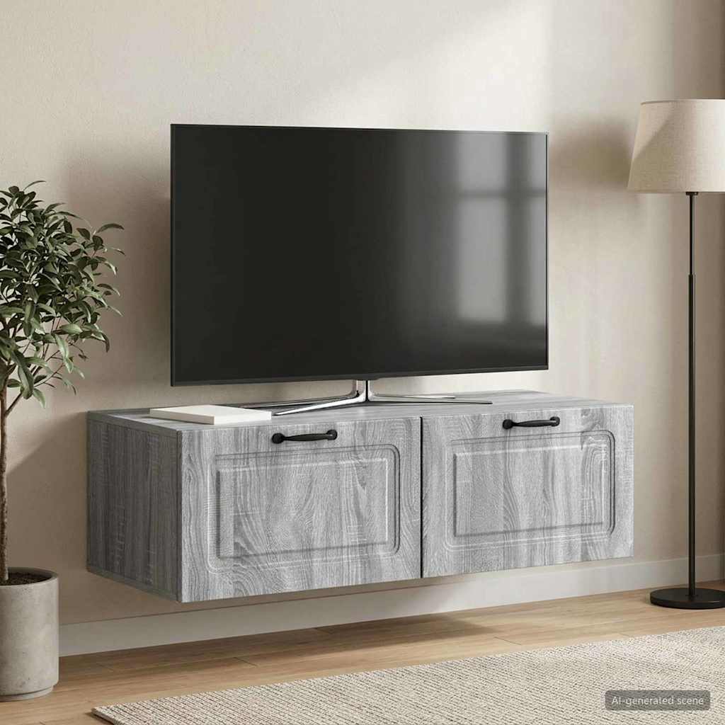 Wandmontierter TV-Schrank Graues Sonoma 98 x 41 x 30 cm