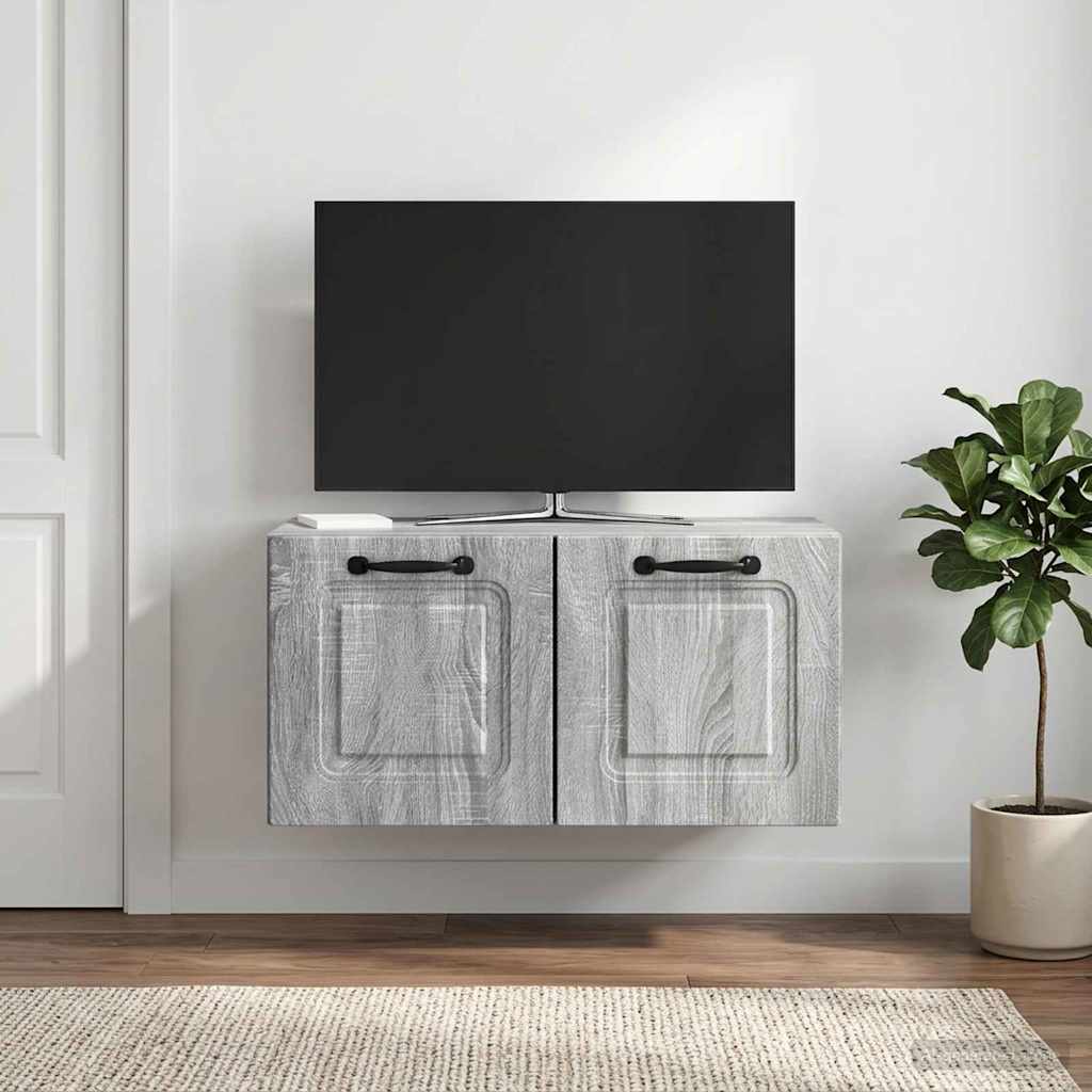 Wandmontierter TV-Schrank Graues Sonoma 59,5 x 31 x 30 cm