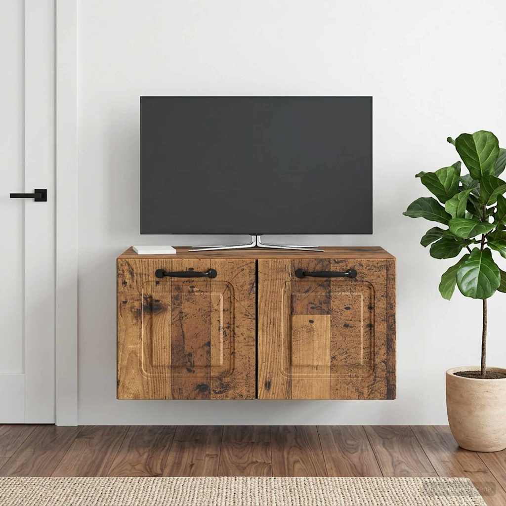 Wandmontierter TV-Schrank Altholz 59,5 x 31 x 30 cm