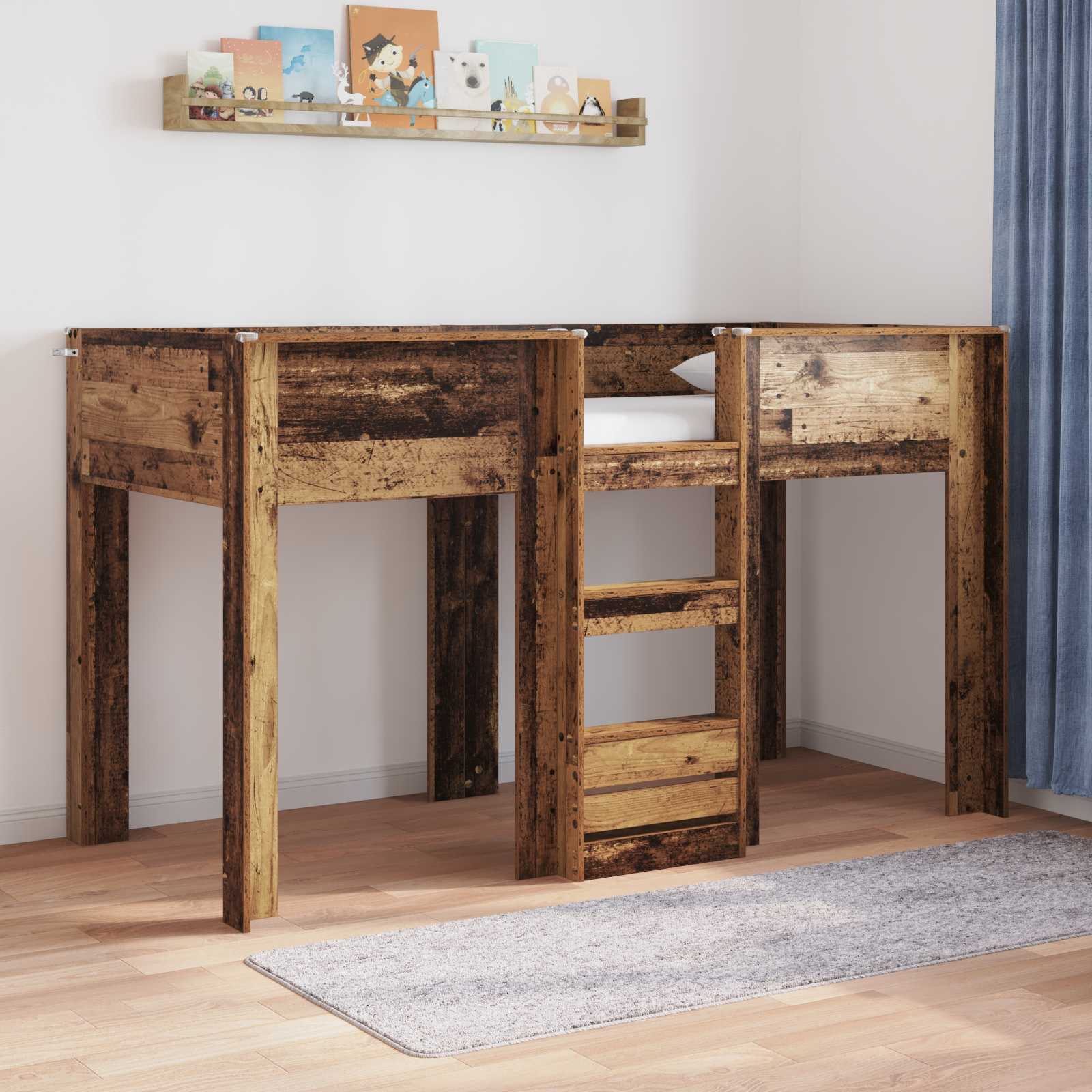 Etagenbett für Kinder Altholz 75 x 190 cm Holzwerkstoff