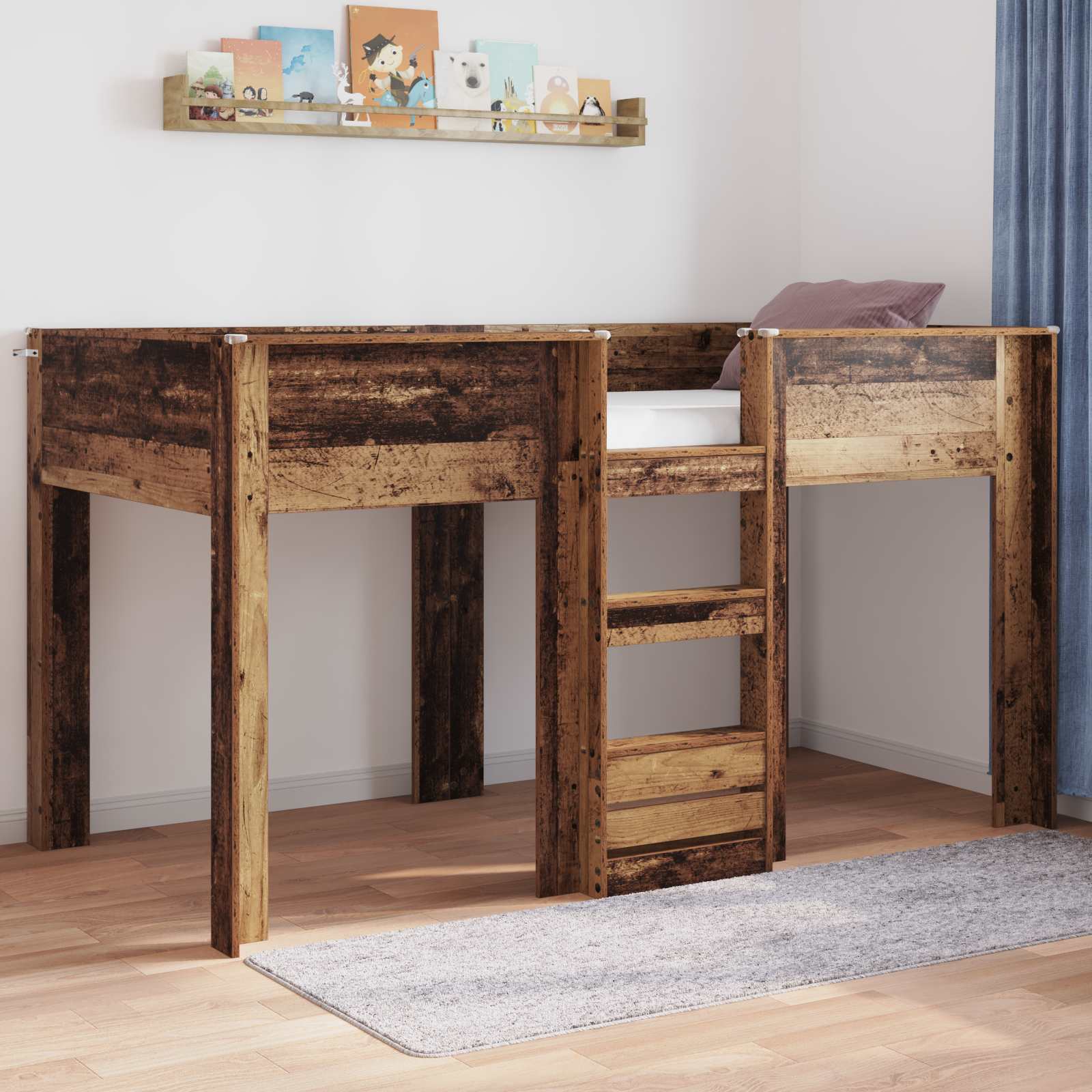 Etagenbett für Kinder Altholz 90 x 190 cm Holzwerkstoff