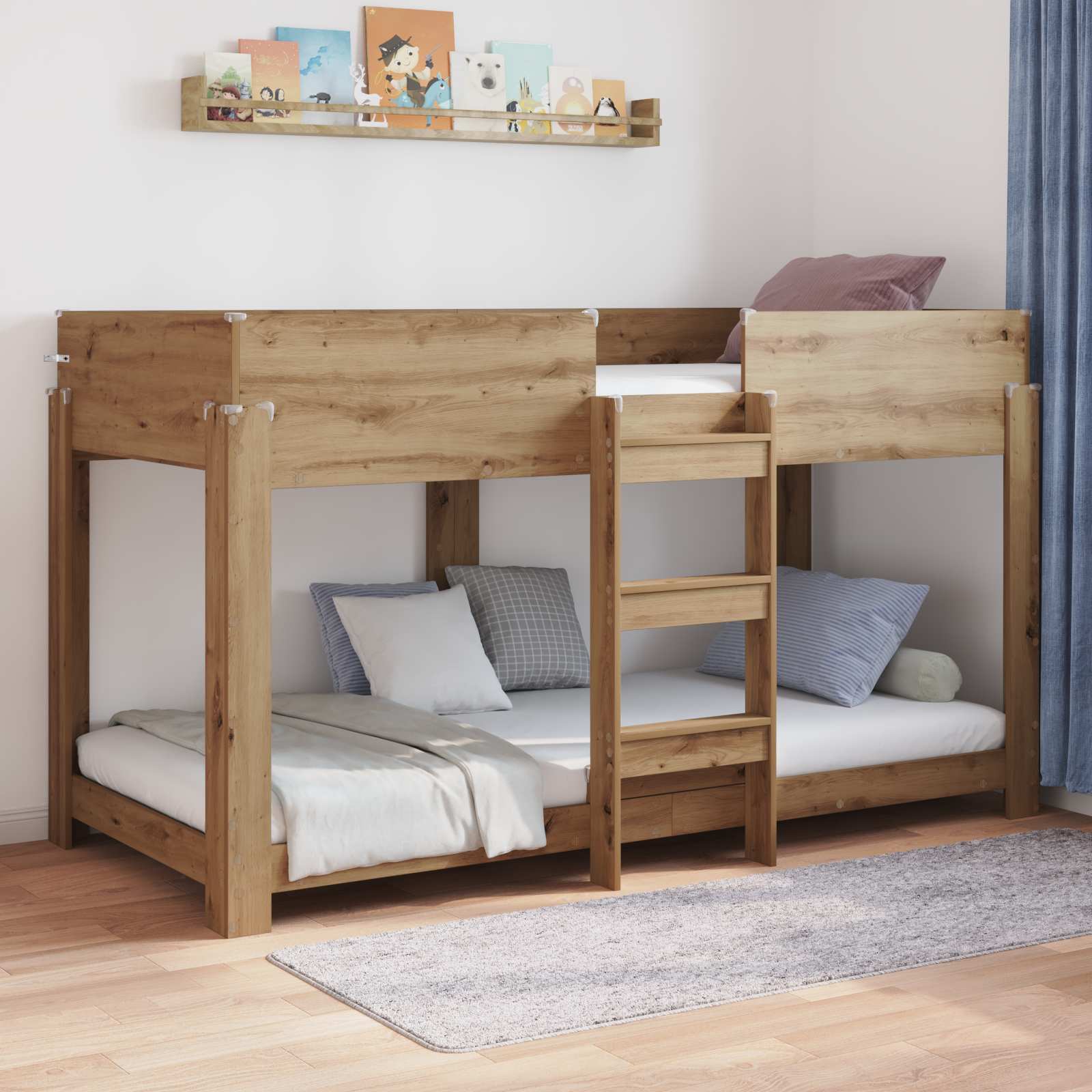 Etagenbett für Kinder Artisan-Eiche 90 x 190 cm Holzwerkstoff