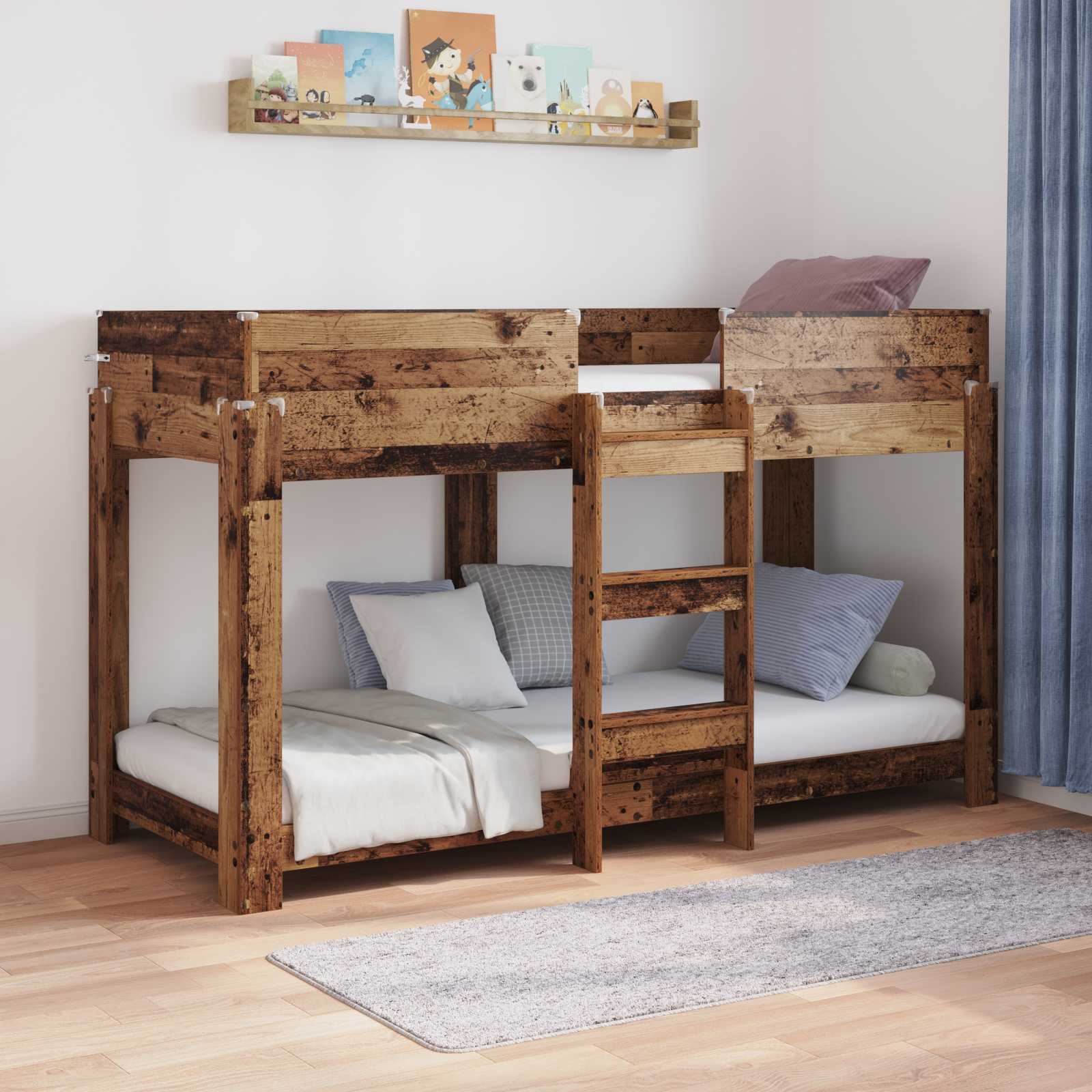 Etagenbett für Kinder Altholz 75 x 190 cm Holzwerkstoff