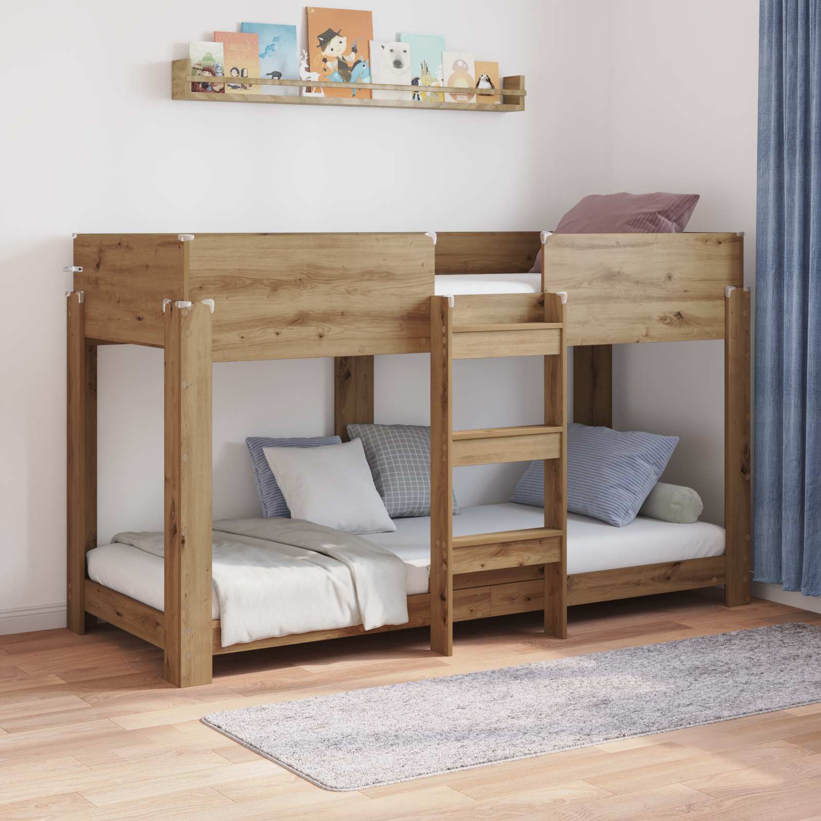 Etagenbett für Kinder Artisan-Eiche 75 x 190 cm Holzwerkstoff