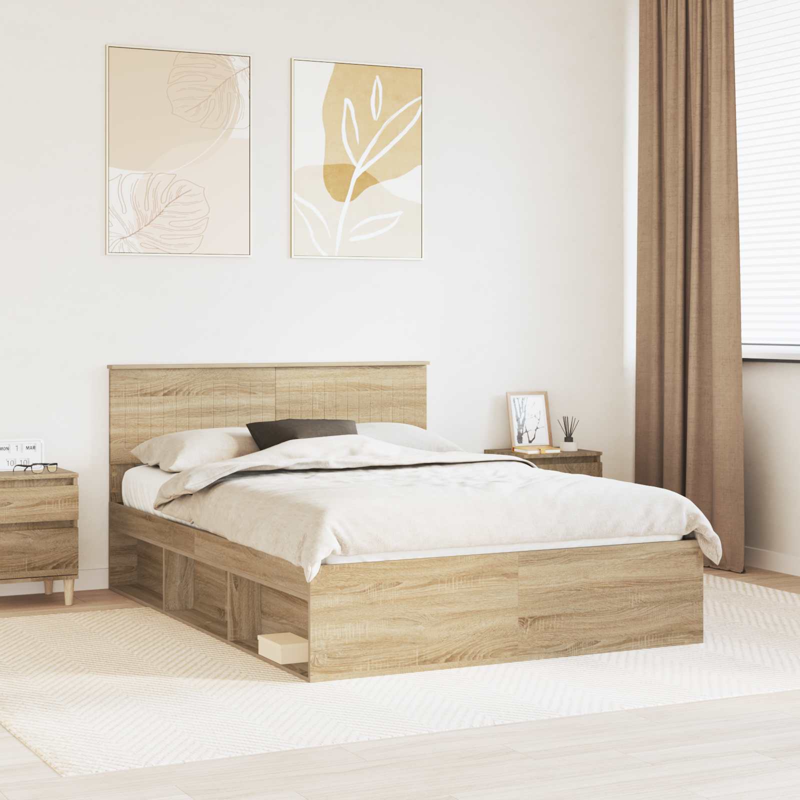 Bettrahmen Sonoma 140 x 190 cm Massives Kiefernholz