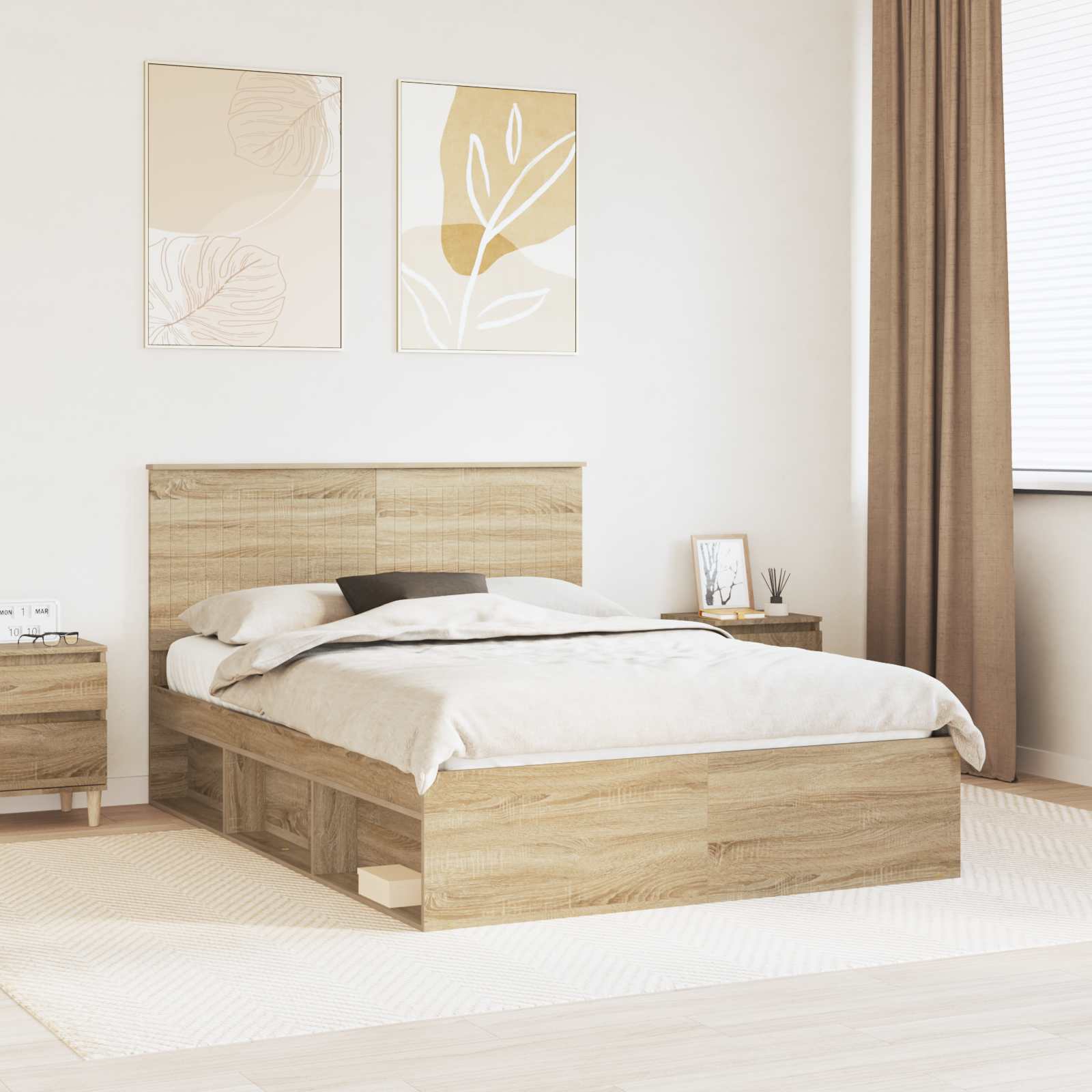 Bettrahmen Sonoma 140 x 200 cm Massives Kiefernholz