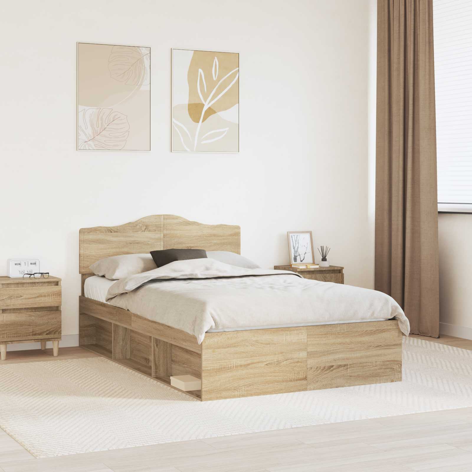 Bettrahmen Sonoma 120 x 200 cm Massives Kiefernholz