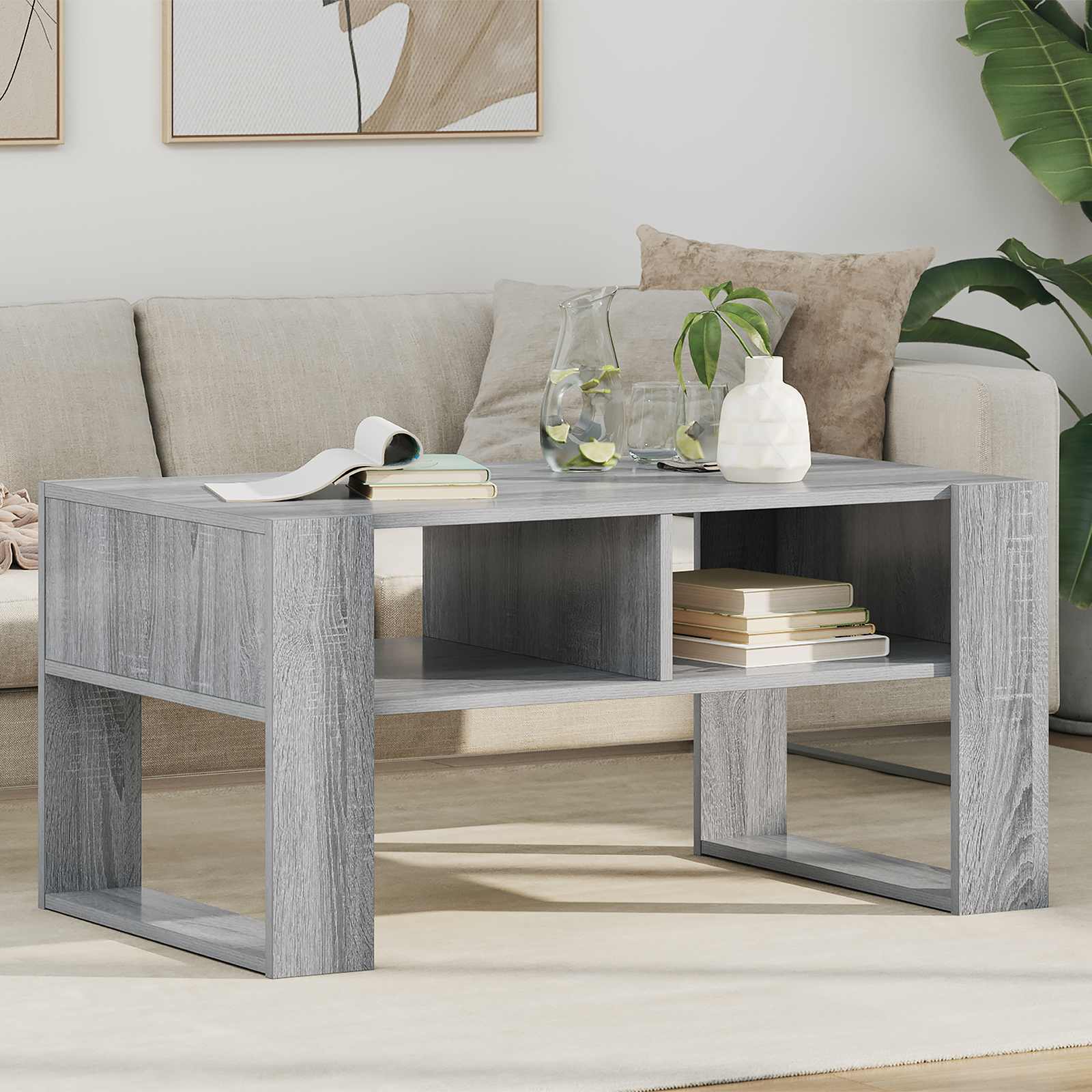 Couchtisch Graues Sonoma 92 x 53 x 45 cm Holzwerkstoff