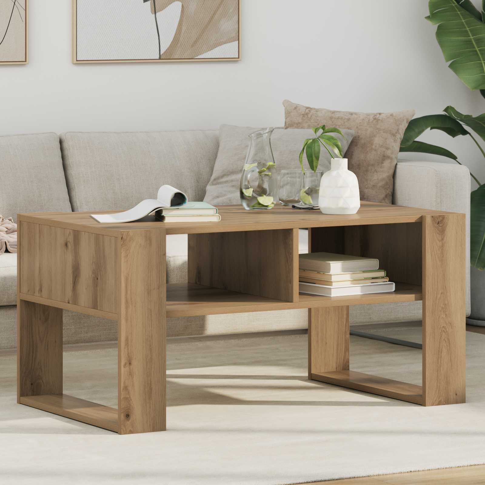 Couchtisch Artisan-Eiche 92 x 53 x 45 cm Holzwerkstoff