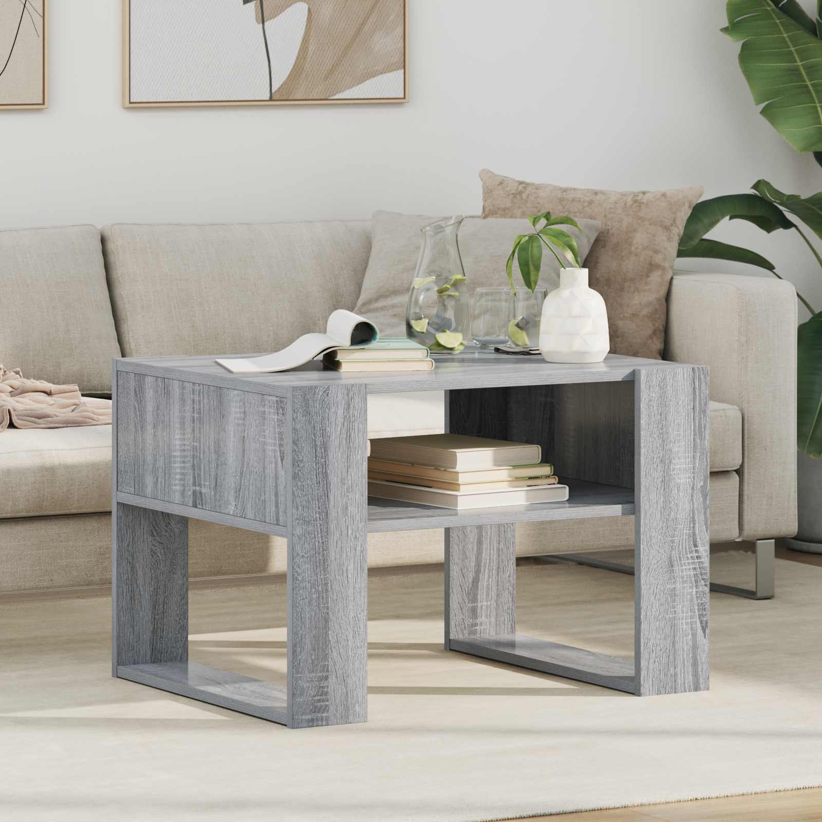 Couchtisch Graues Sonoma 66 x 53 x 45 cm Holzwerkstoff
