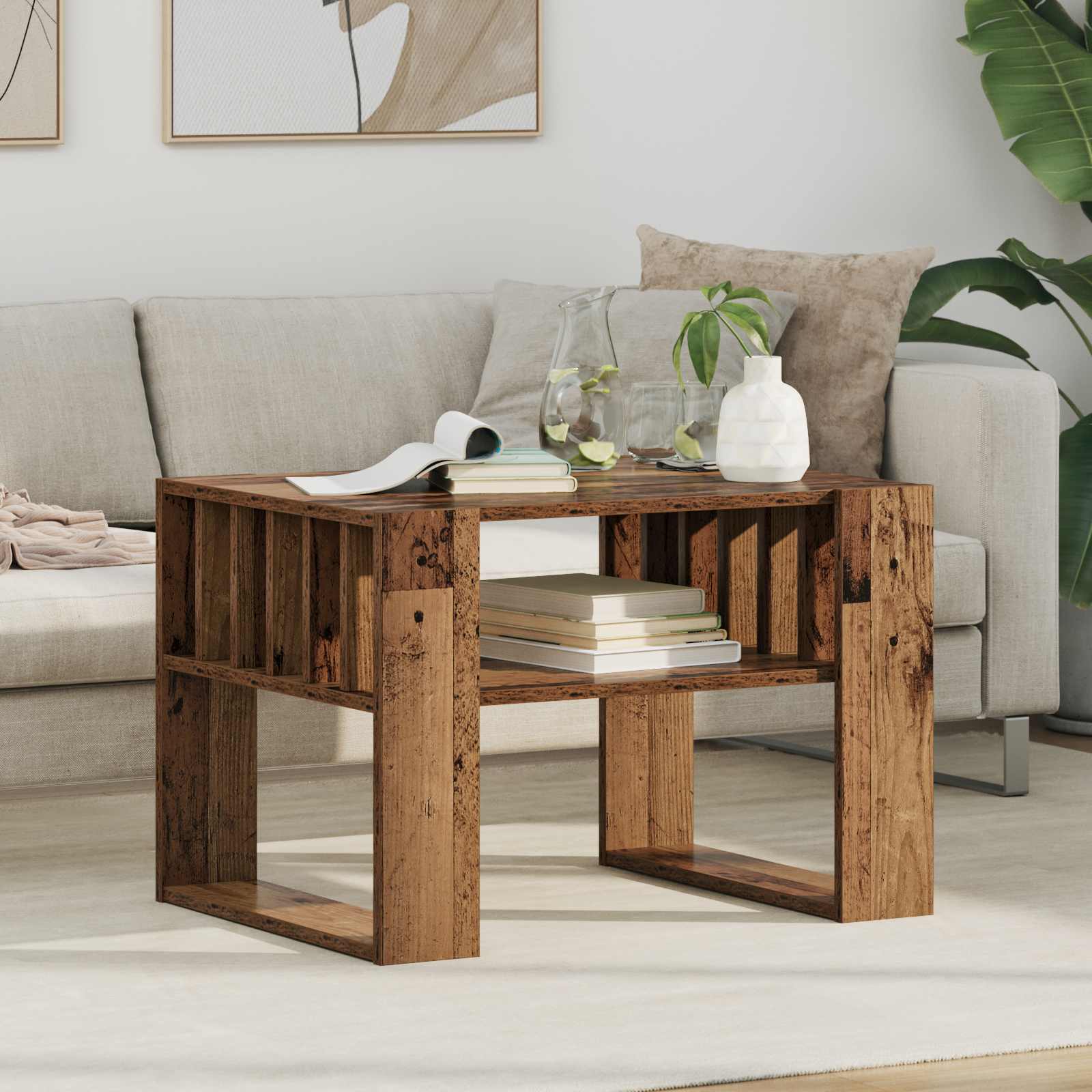 Couchtisch Altholz 66 x 49,5 x 45 cm Holzwerkstoff