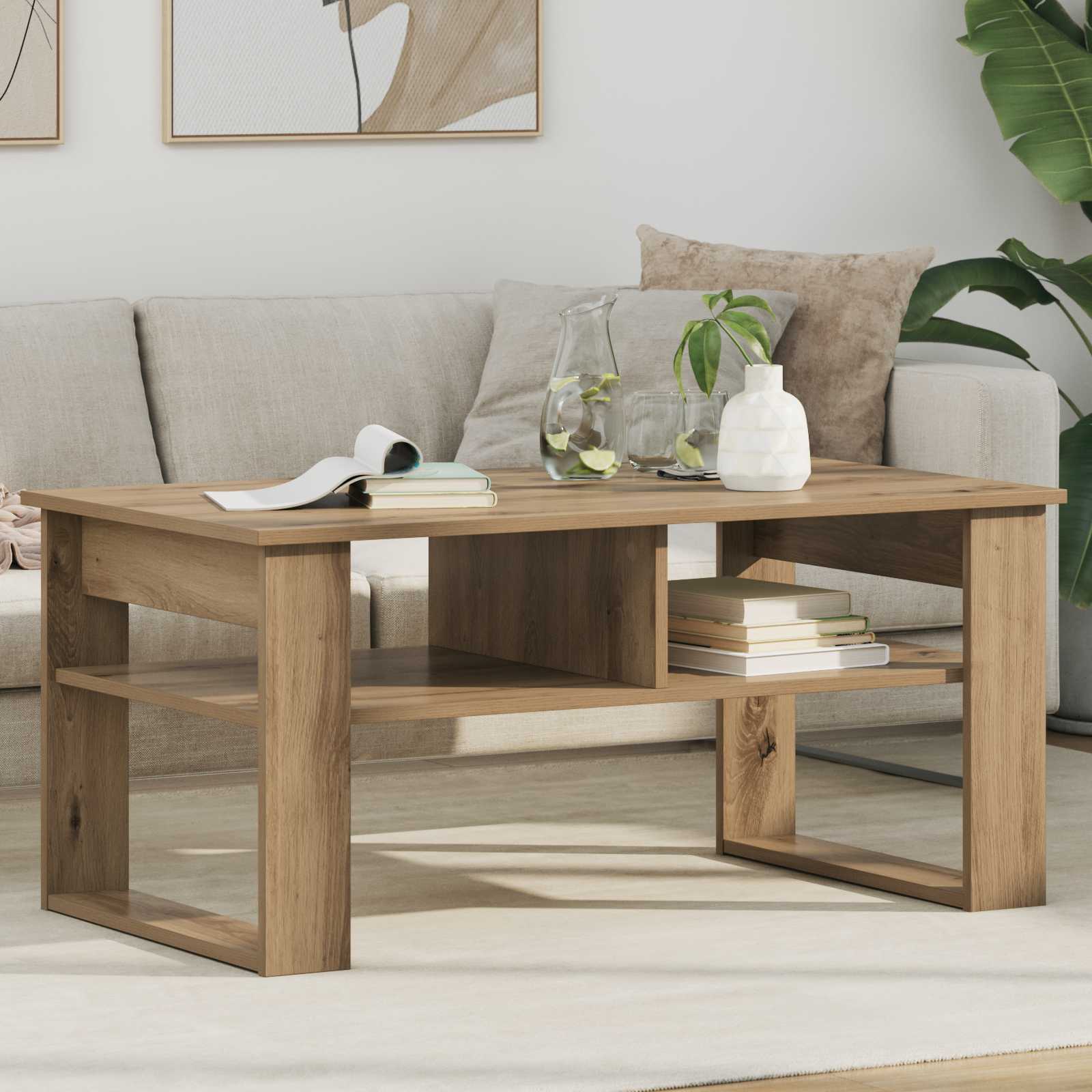 Couchtisch Artisan-Eiche 96 x 54 x 44 cm Holzwerkstoff