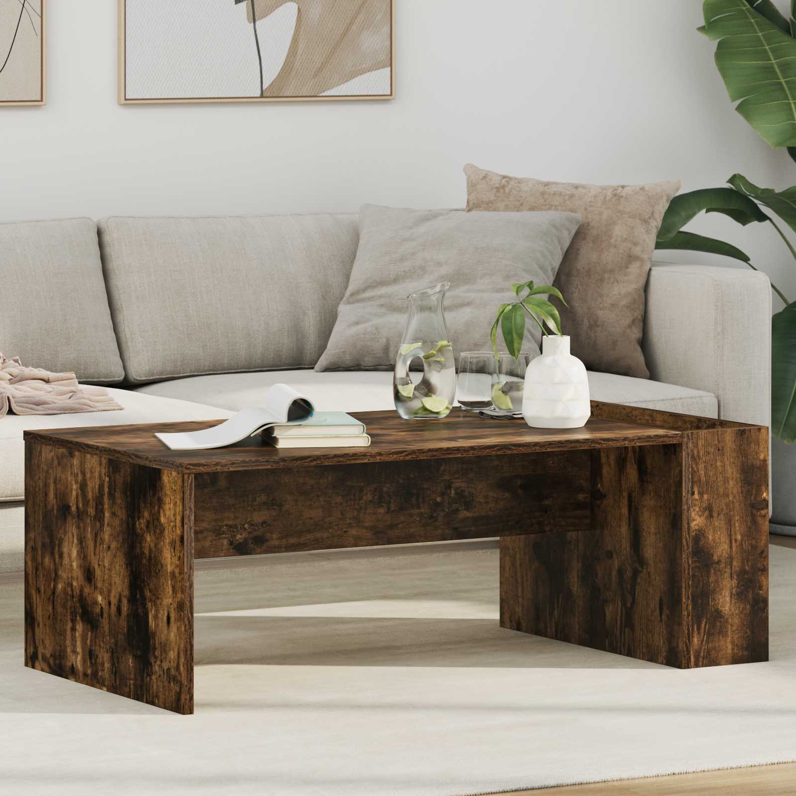 Couchtisch Geräucherte Eiche 95 x 50 x 34 cm Holzwerkstoff