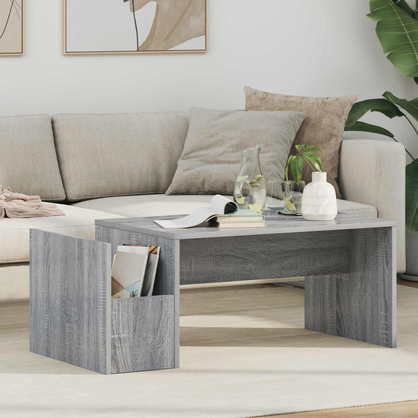 Couchtisch Graues Sonoma 90 x 45 x 35 cm Holzwerkstoff