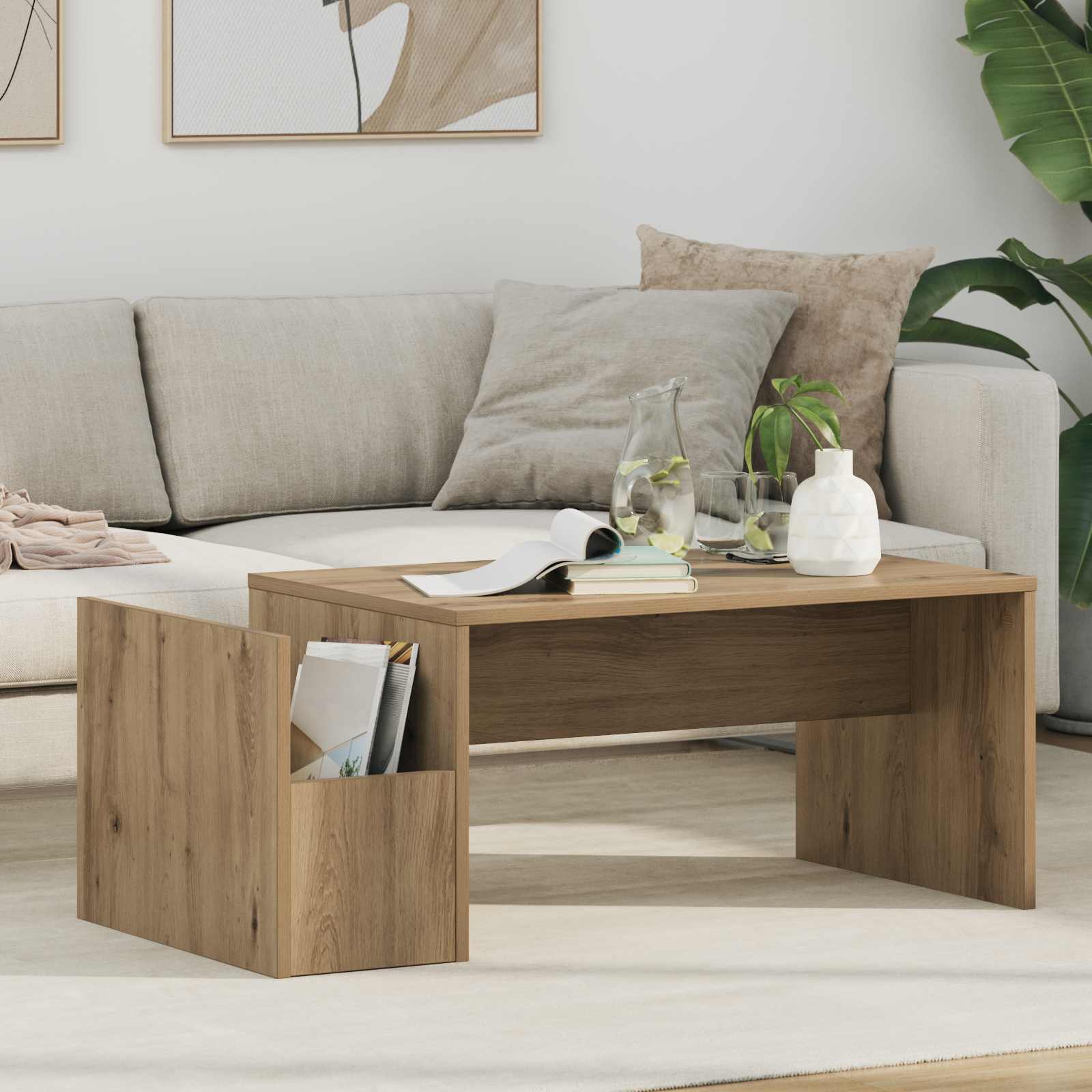 Couchtisch Artisan-Eiche 90 x 45 x 35 cm Holzwerkstoff