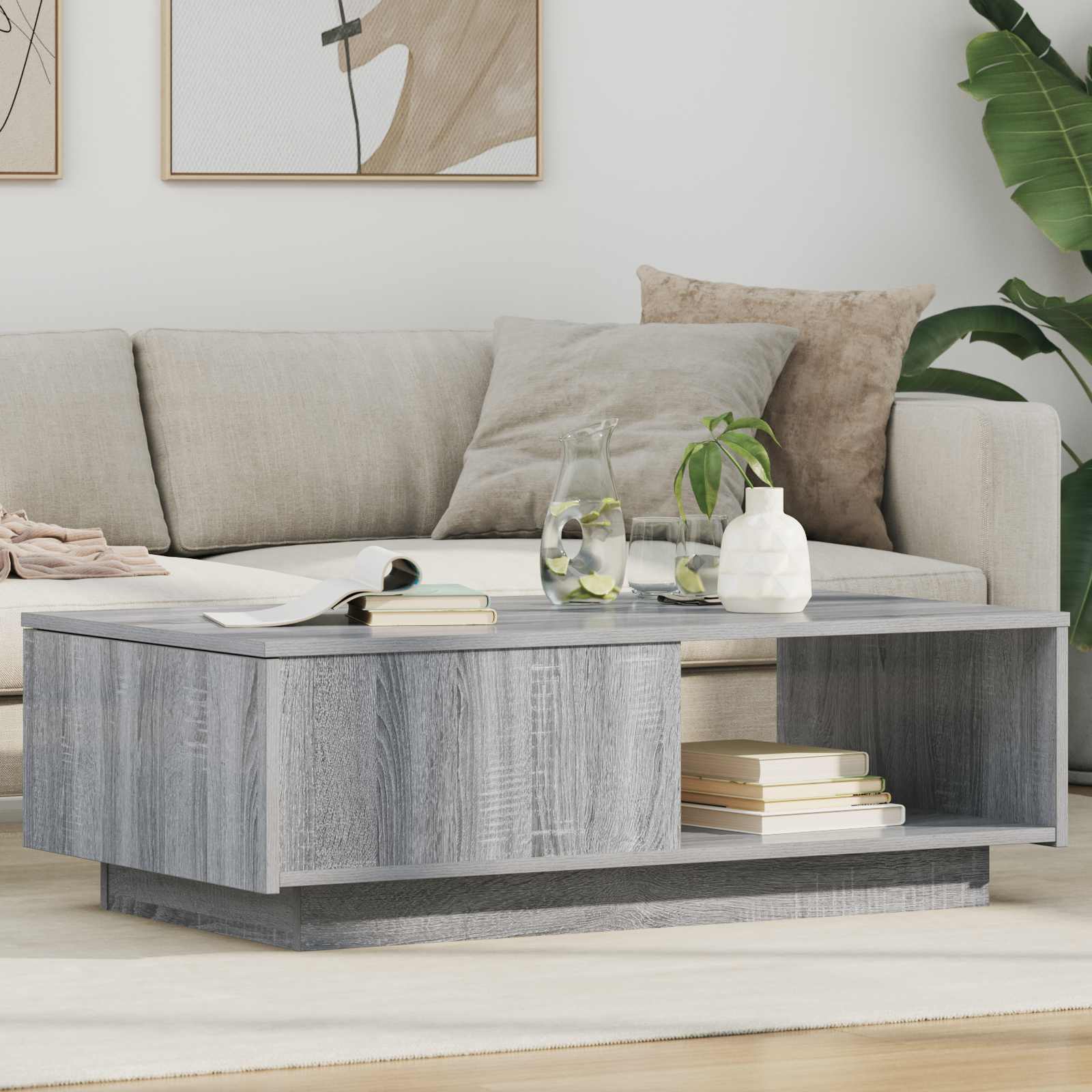 Couchtisch Graues Sonoma 95 x 55 x 31 cm Holzwerkstoff