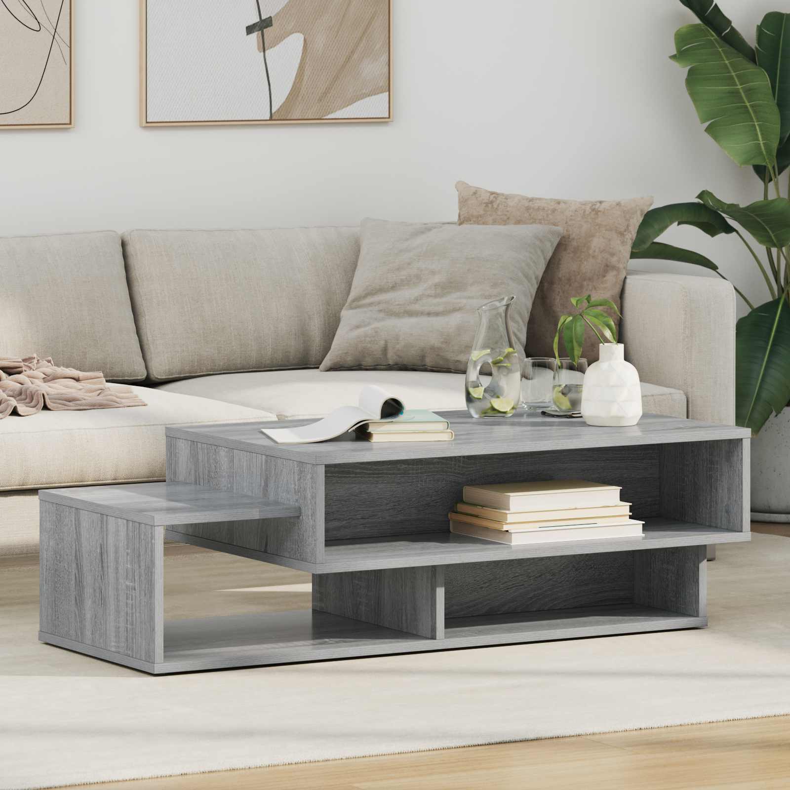 Couchtisch Sonoma-Grau 105 x 50 x 32,5 cm Holzwerkstoff