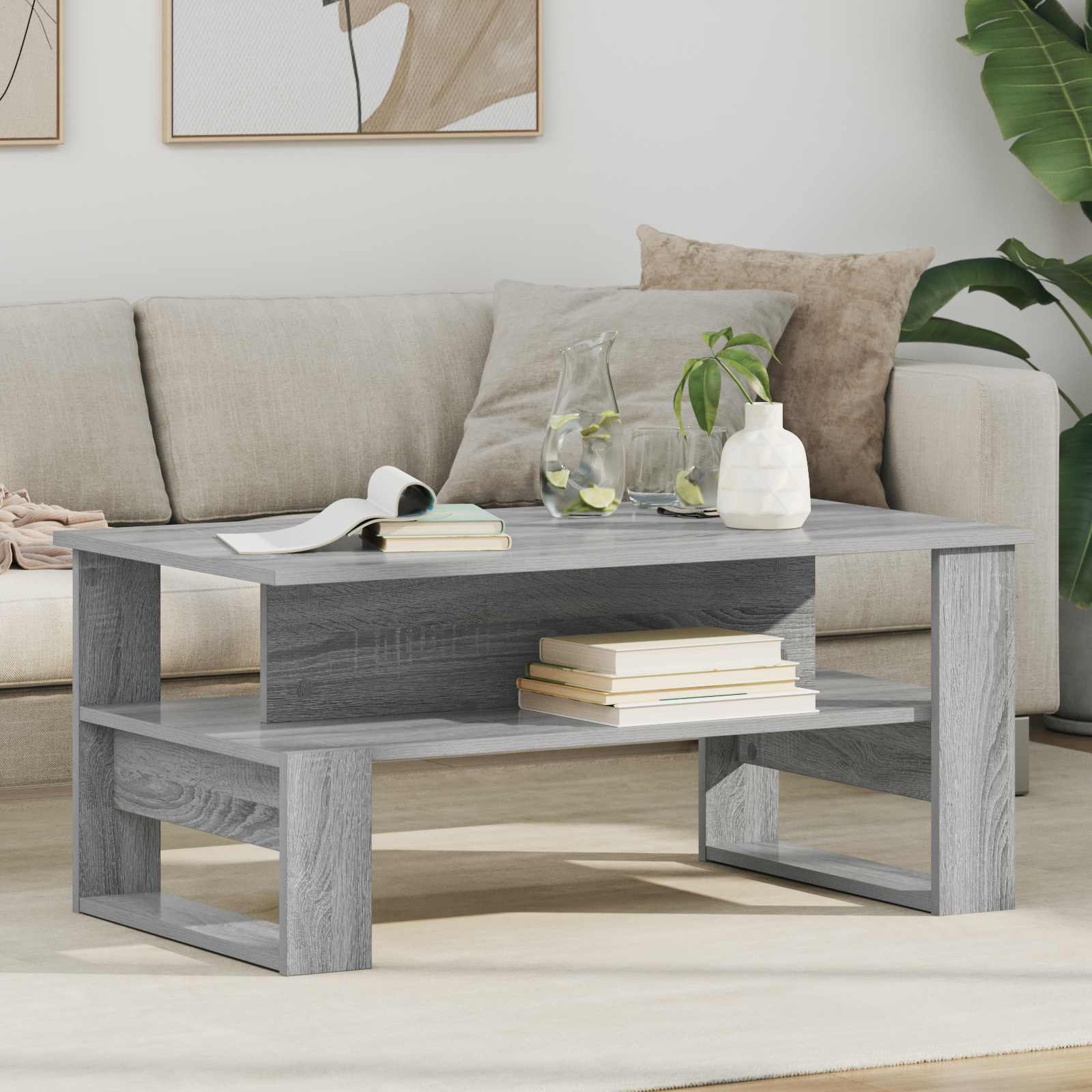 Couchtisch Sonoma-Grau 90 x 50 x 40 cm Holzwerkstoff