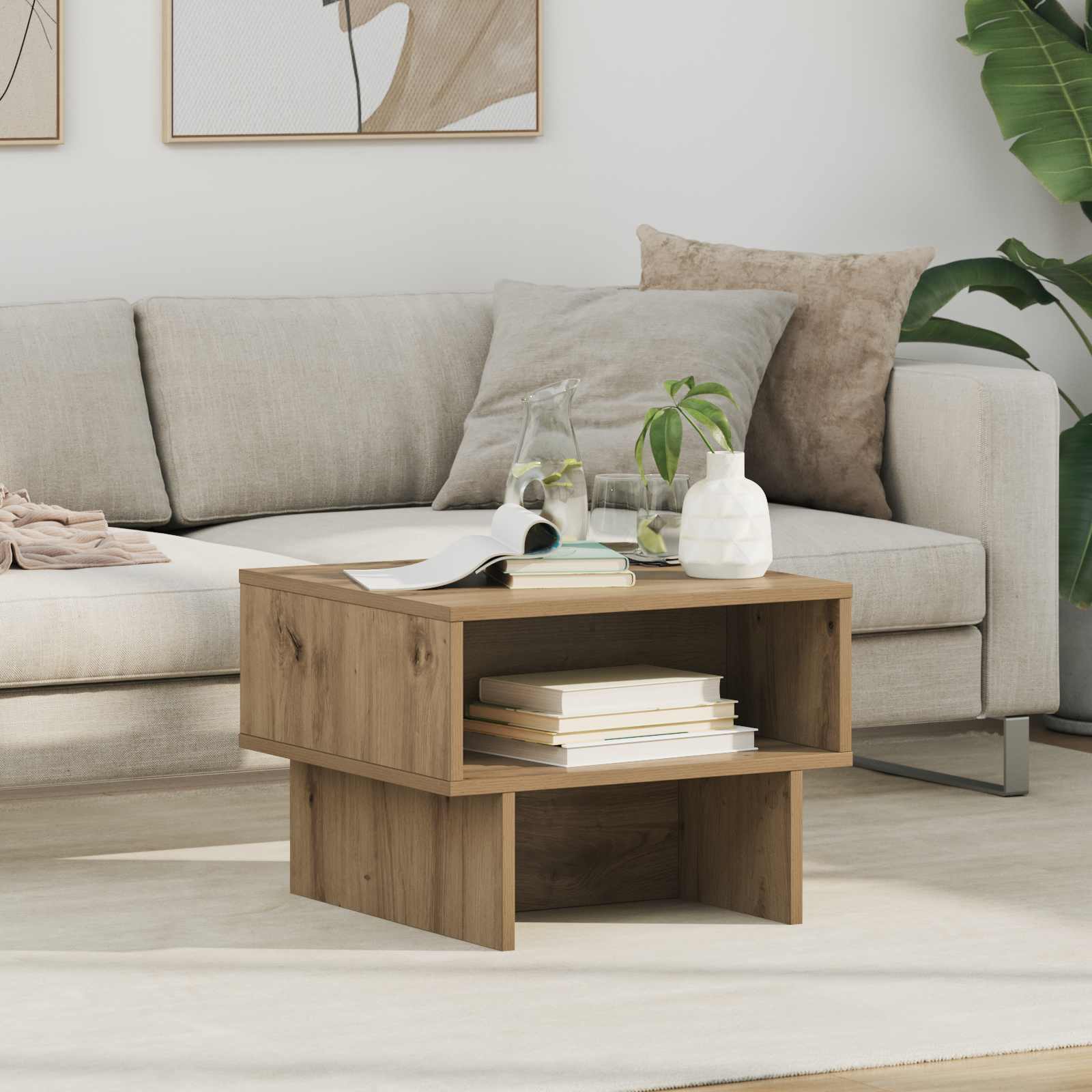Couchtisch Artisan-Eiche 48 x 46 x 35 cm Holzwerkstoff
