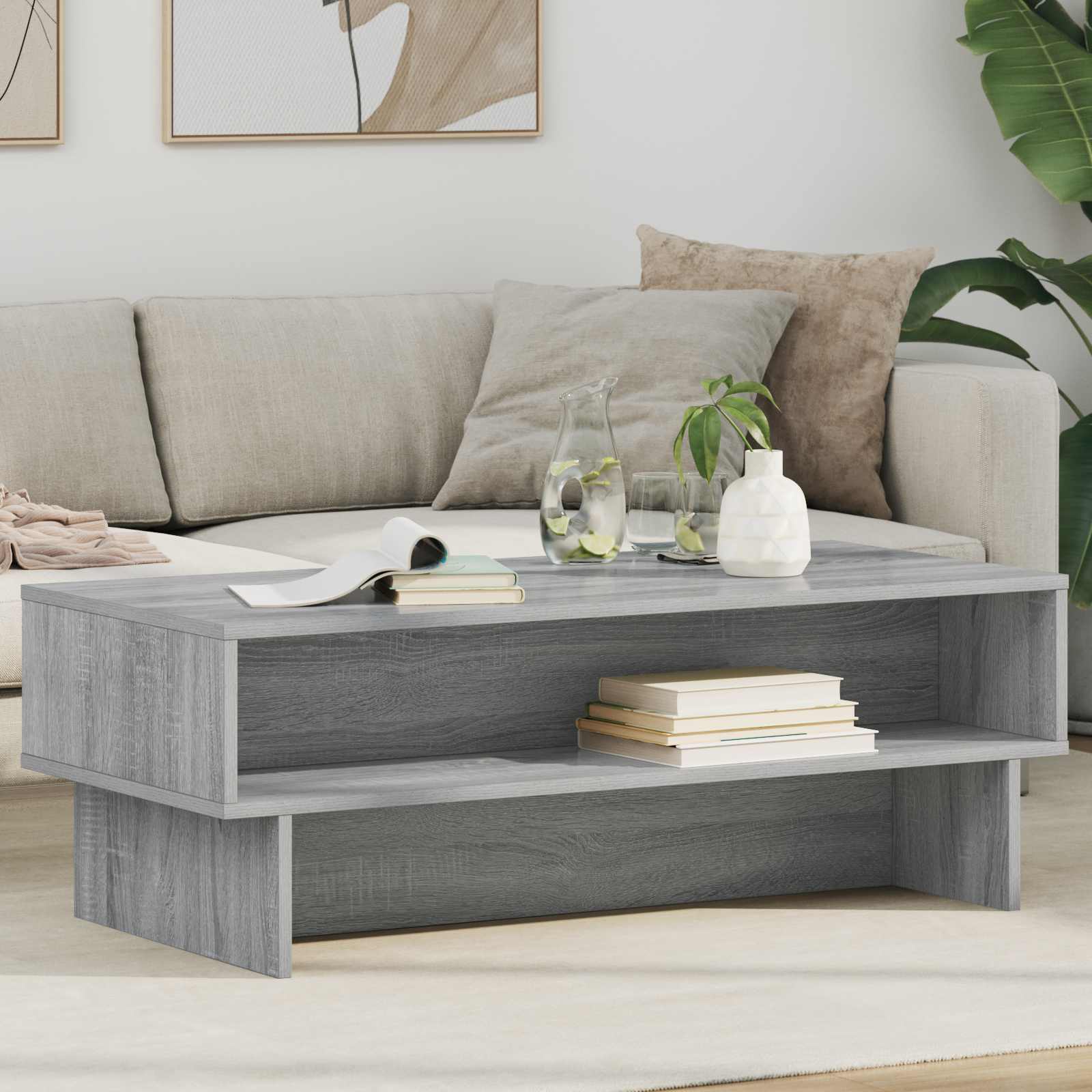Couchtisch Sonoma-Grau 100 x 46 x 35 cm Holzwerkstoff