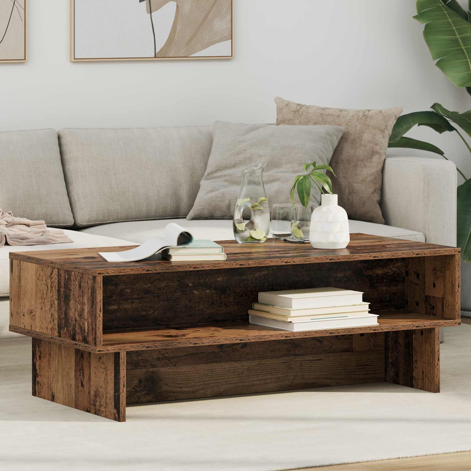 Couchtisch Altholz 100 x 46 x 35 cm Holzwerkstoff