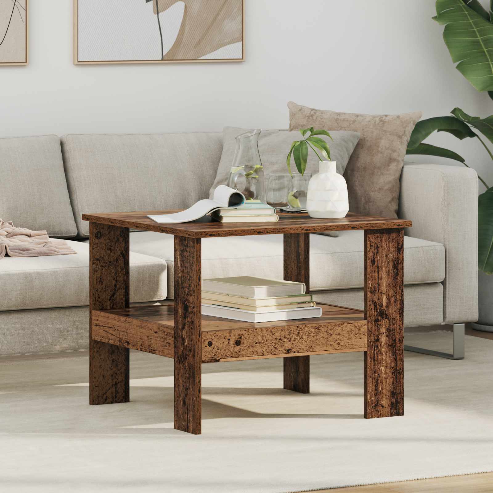 Couchtisch Altholz 57 x 55 x 45 cm Holzwerkstoff