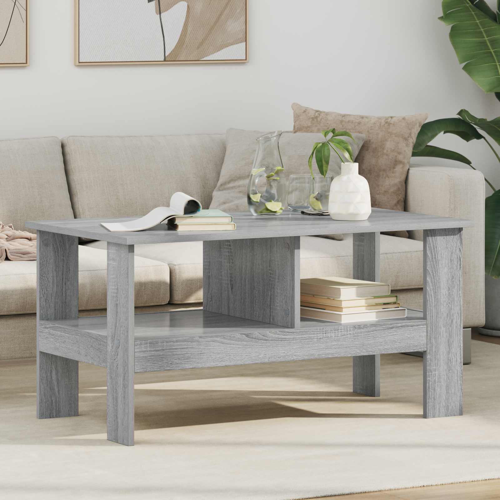 Couchtisch Graues Sonoma 90 x 50 x 45 cm Holzwerkstoff