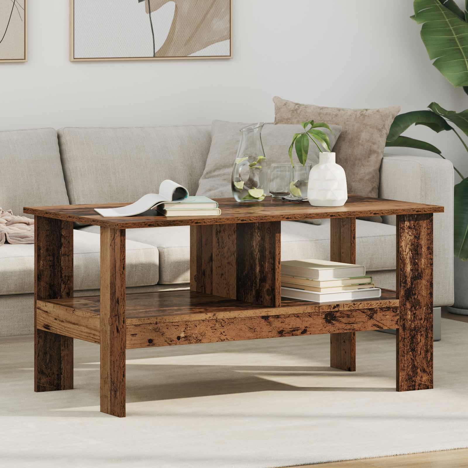 Couchtisch Altholz 90 x 50 x 45 cm Holzwerkstoff
