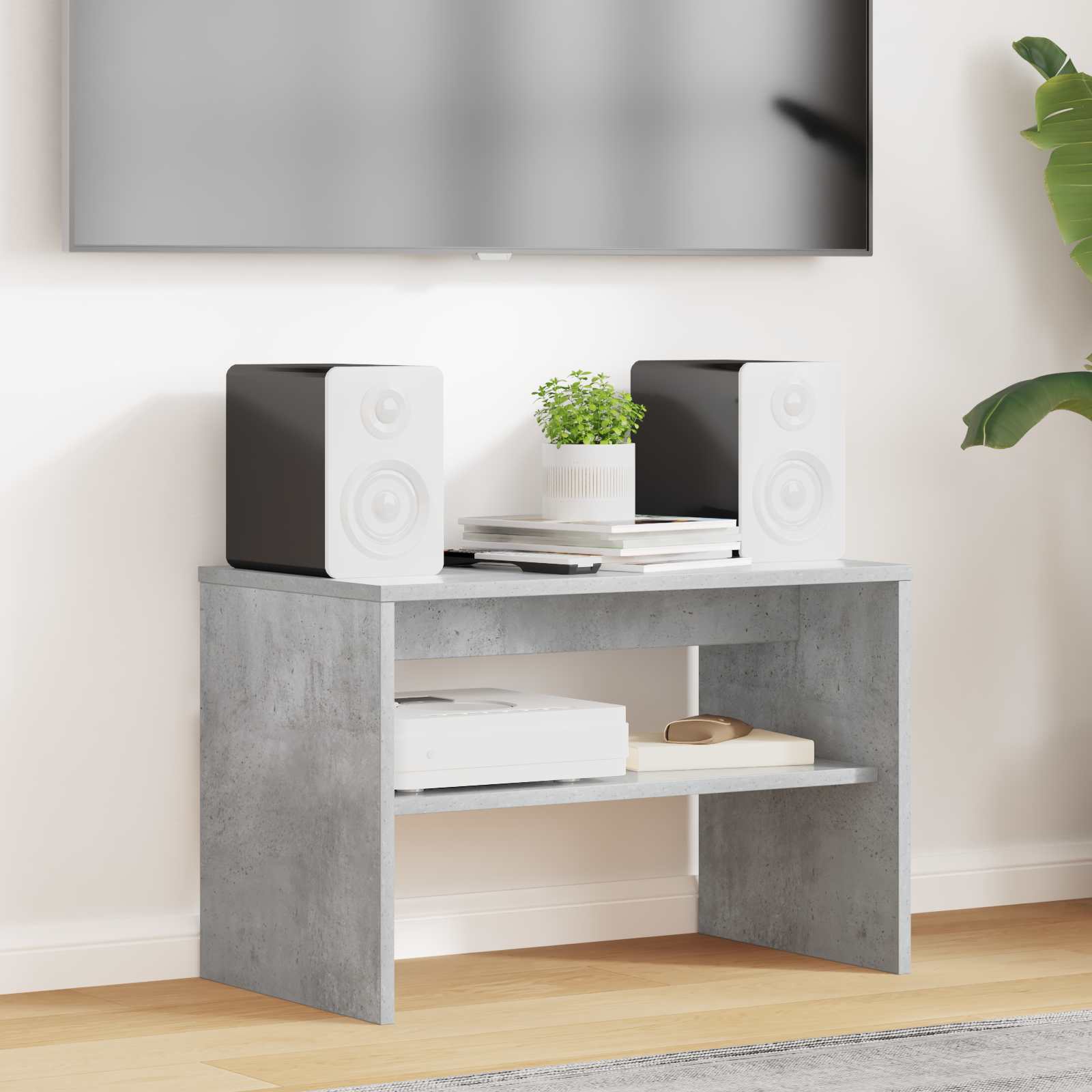 TV-Schränk 60 x 35 x 40 cm Beton Grau Holzwerkstoff
