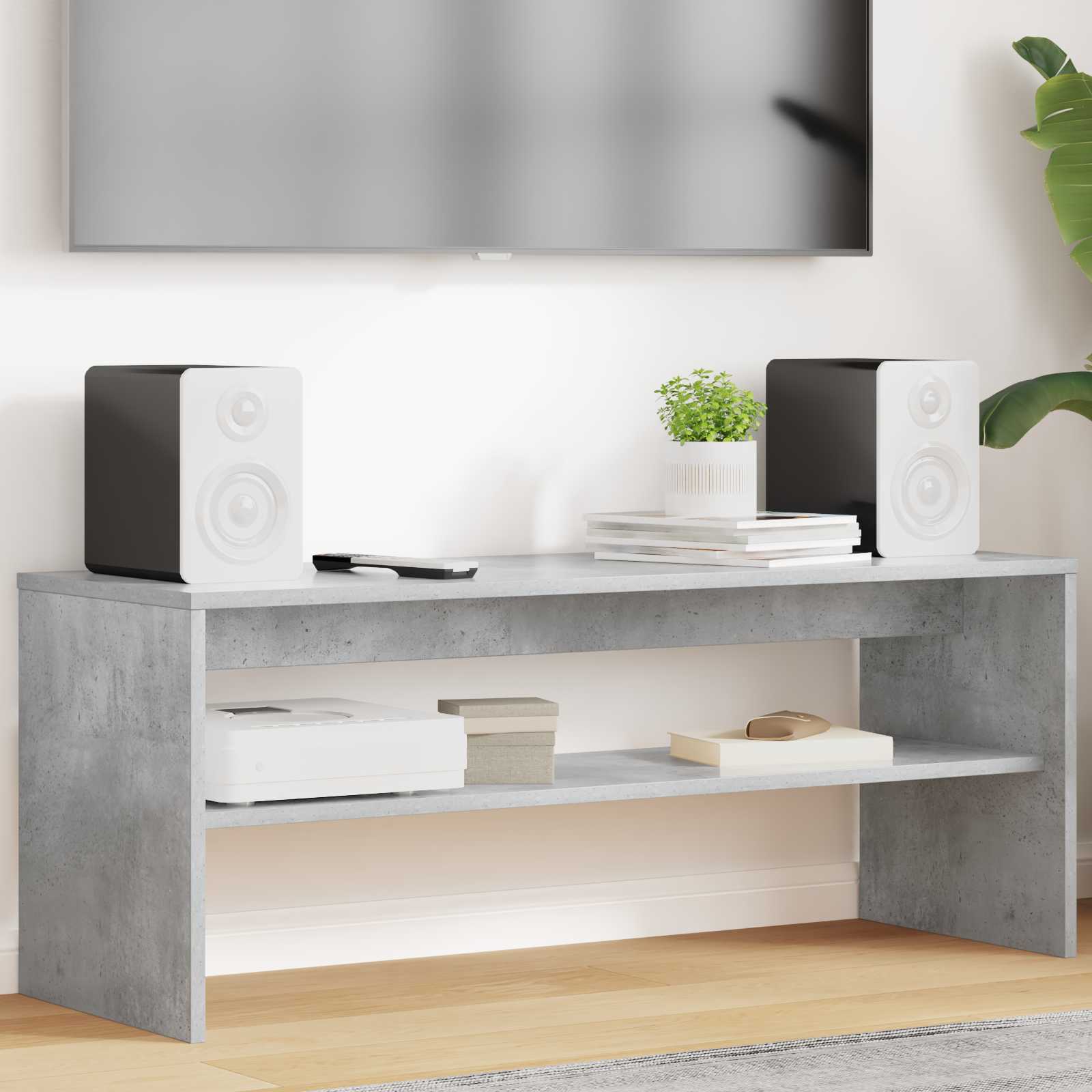 TV-Schränk 100 x 35 x 40 cm Beton Grau Holzwerkstoff
